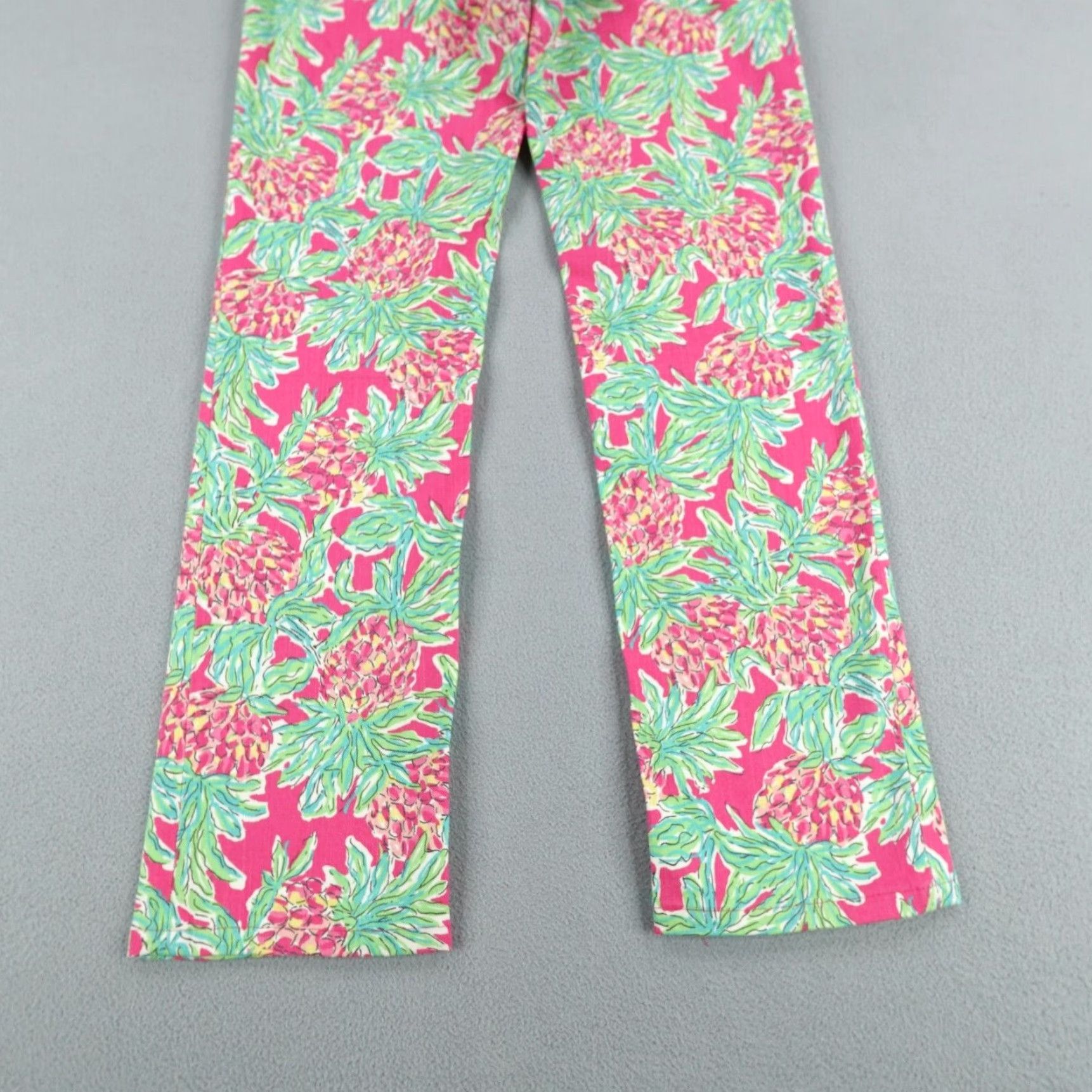 Lilly Pulitzer VINTAGE Lilly Pulitzer Women’s Jeans Size 0 Mid Rise Straight Leg Floral Denim Pink 90s Women's Pants Size 28" / US 6 / IT 42 - 6 Thumbnail