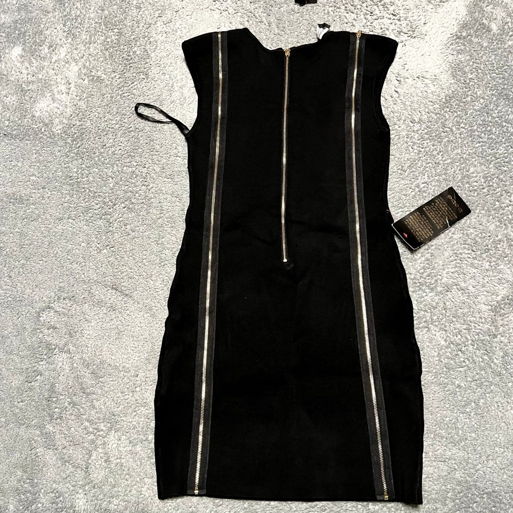 Bebe Bebe Dress Black Bandage Cold Shoulder Zipper Stretch Mini Dress Medium M Women Short Dress Ladies Size M / US 6-8 / IT 42-44 - 3 Thumbnail
