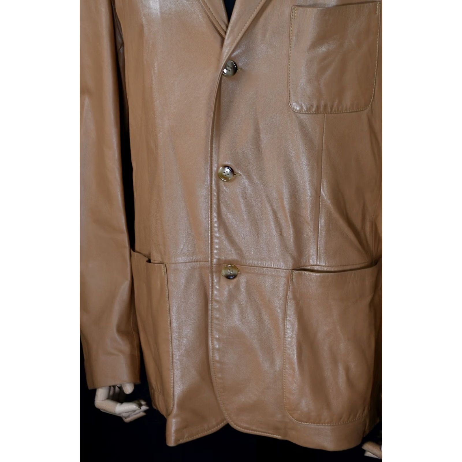 Bally BALLY Jacket Men Leather Brown 44 Size 44 Vintage? Size US S / EU 44-46 / 1 - 5 Thumbnail