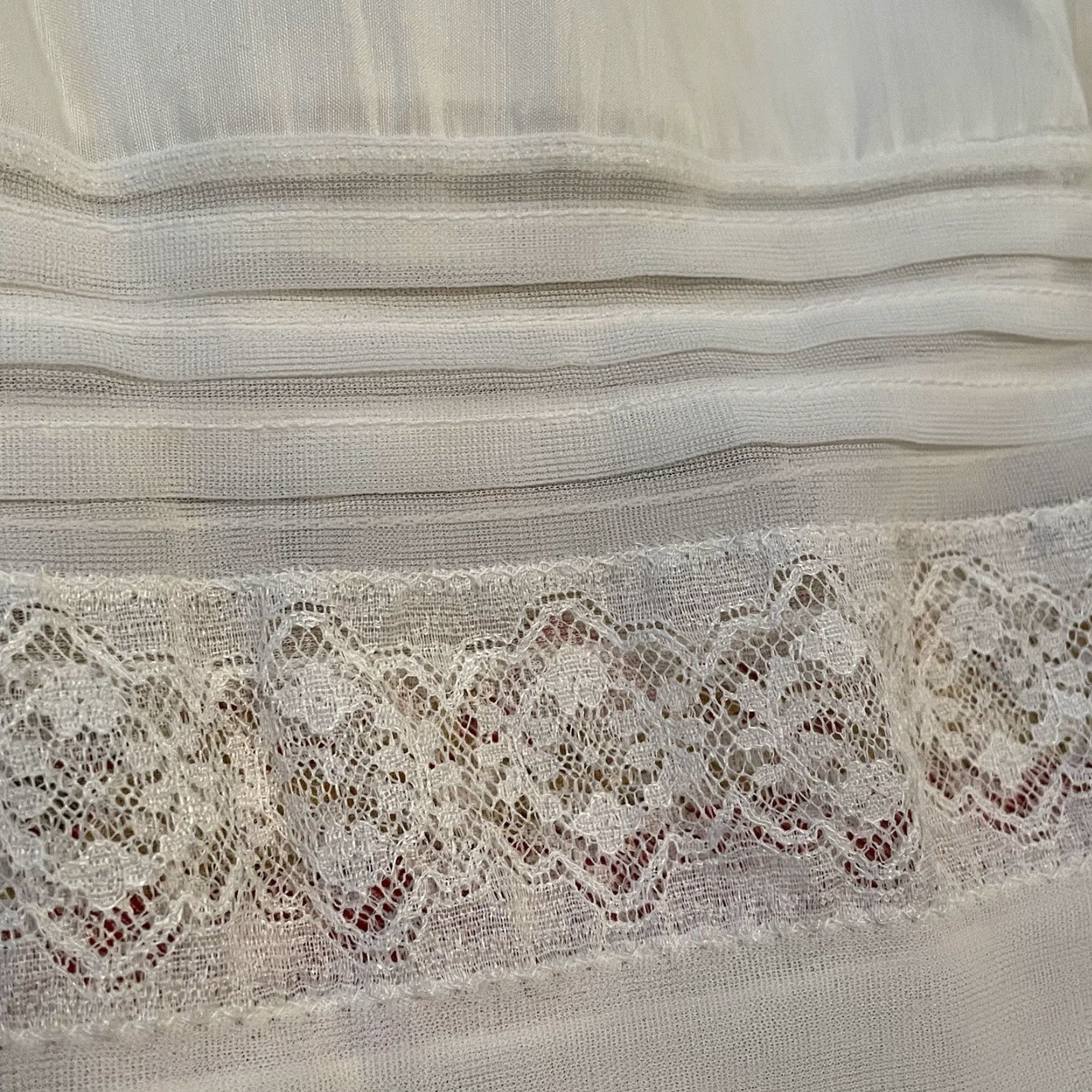 Vintage VINTAGE Aristocraft White Lace Cotton Nylon Long Half Slip Womens Sz S 1960s Size ONE SIZE - 5 Thumbnail