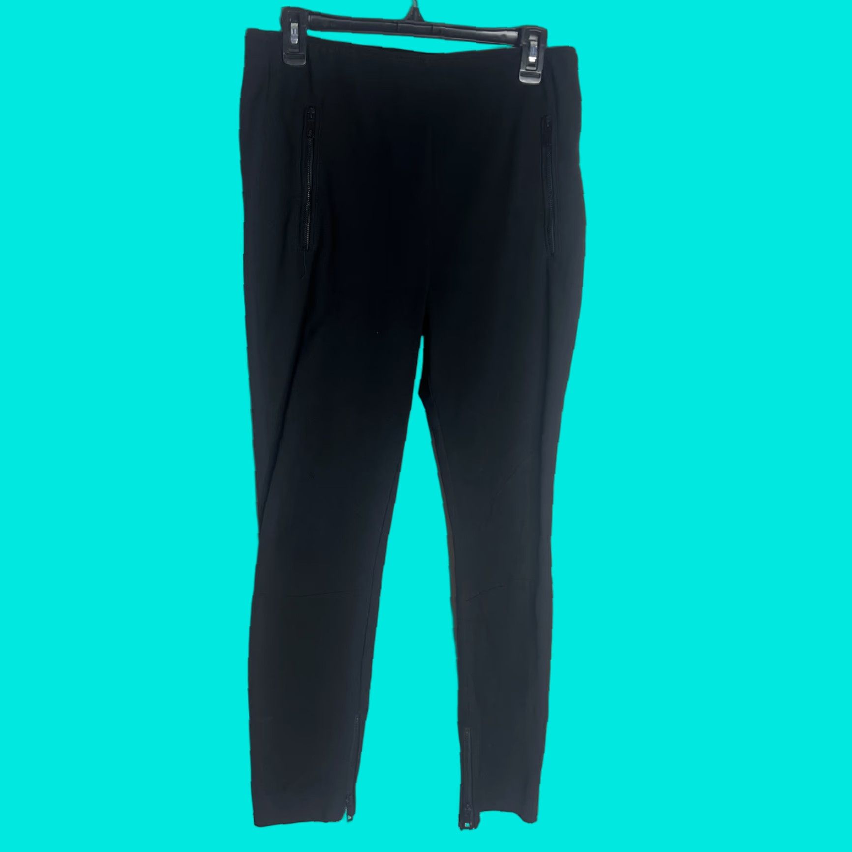 Rag & Bone Rag & Bone Women’s Pants Dress Pants Size 12 Black Straight Leg Skinny Zip Ankle Pockets EUC Size 34" / US 12 / IT 48 - 1 Thumbnail