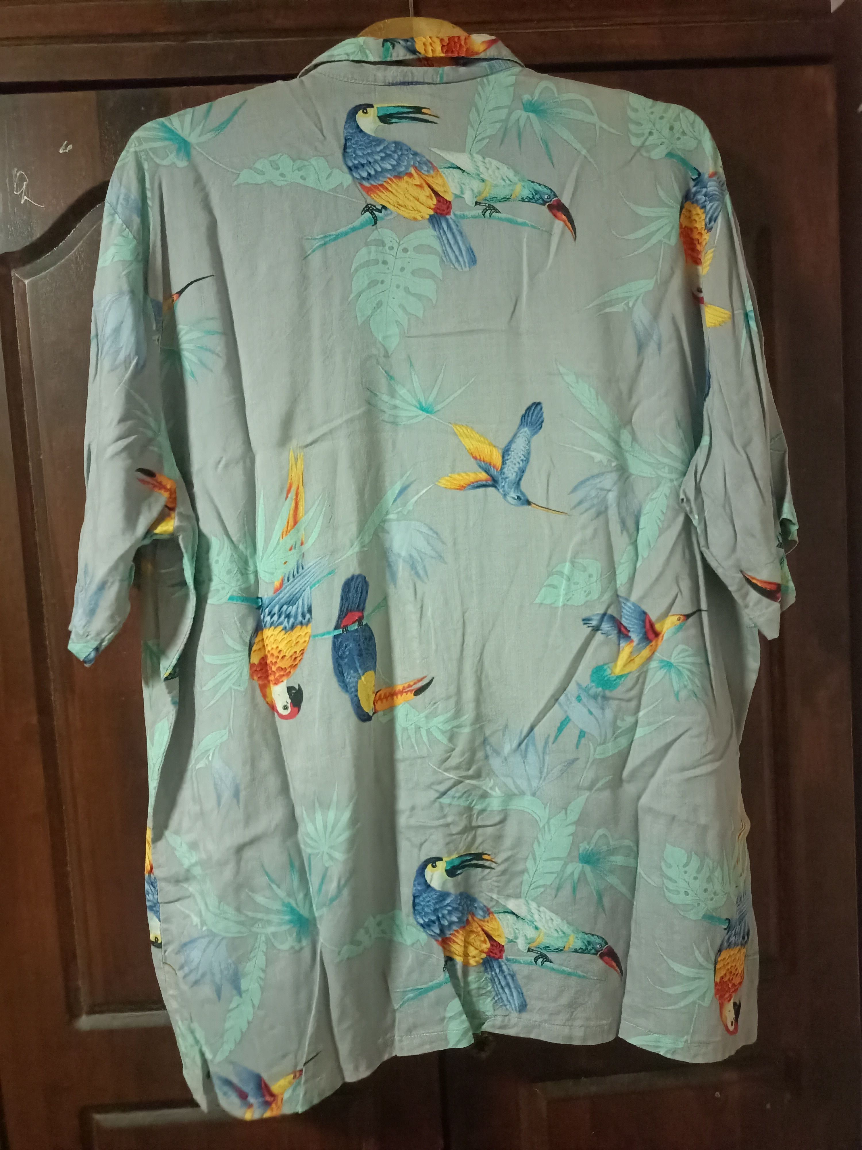 Vintage Vintage Full Print Old Parrot Hawaiian Men Shirt Size US XL / EU 56 / 4 - 2 Thumbnail