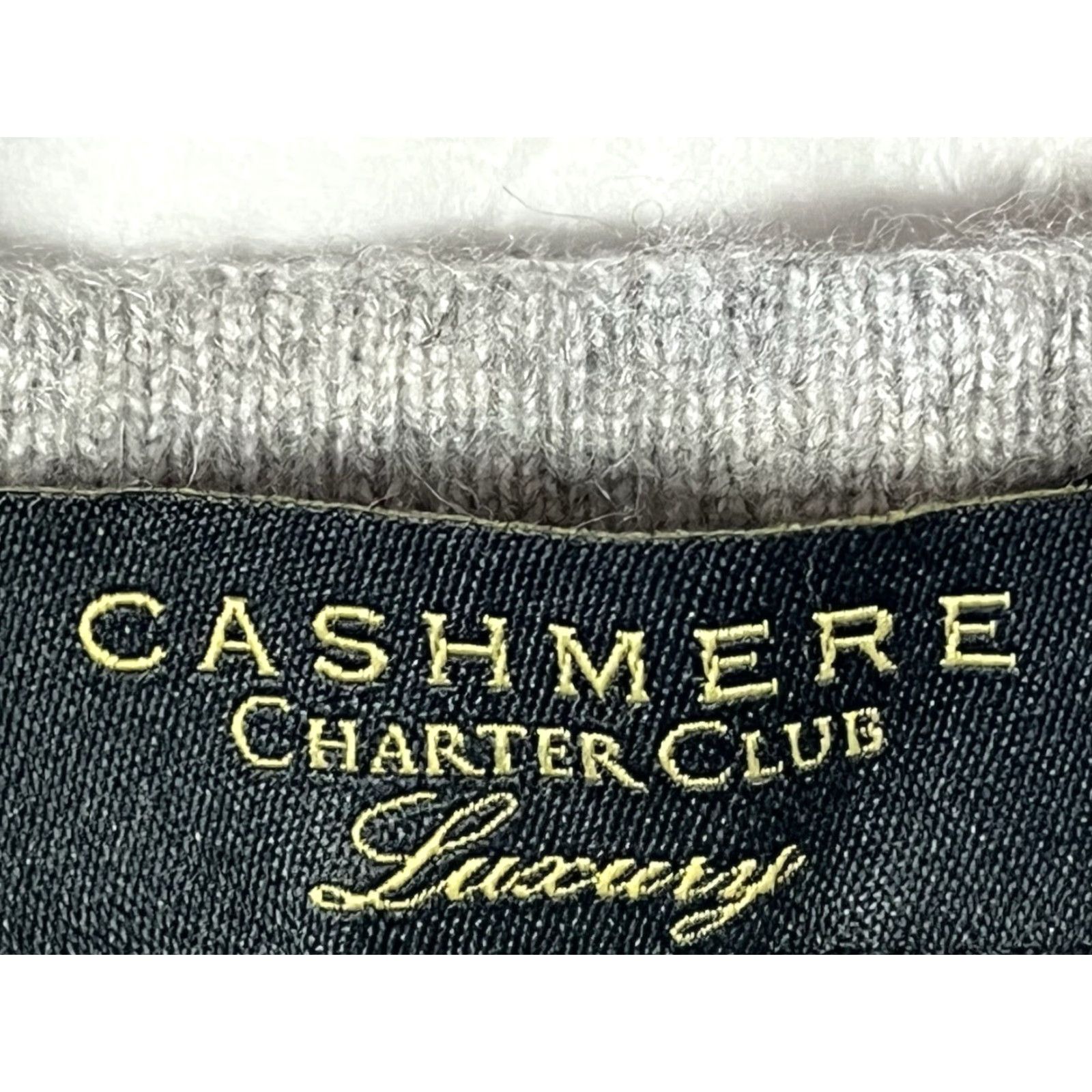 Charter Club Charter Club Sweater Crewneck 100% Cashmere Gray Small Women's Pullover Knit Crew Neck Casual Regular Fit Size S / US 4 / IT 40 - 6 Thumbnail