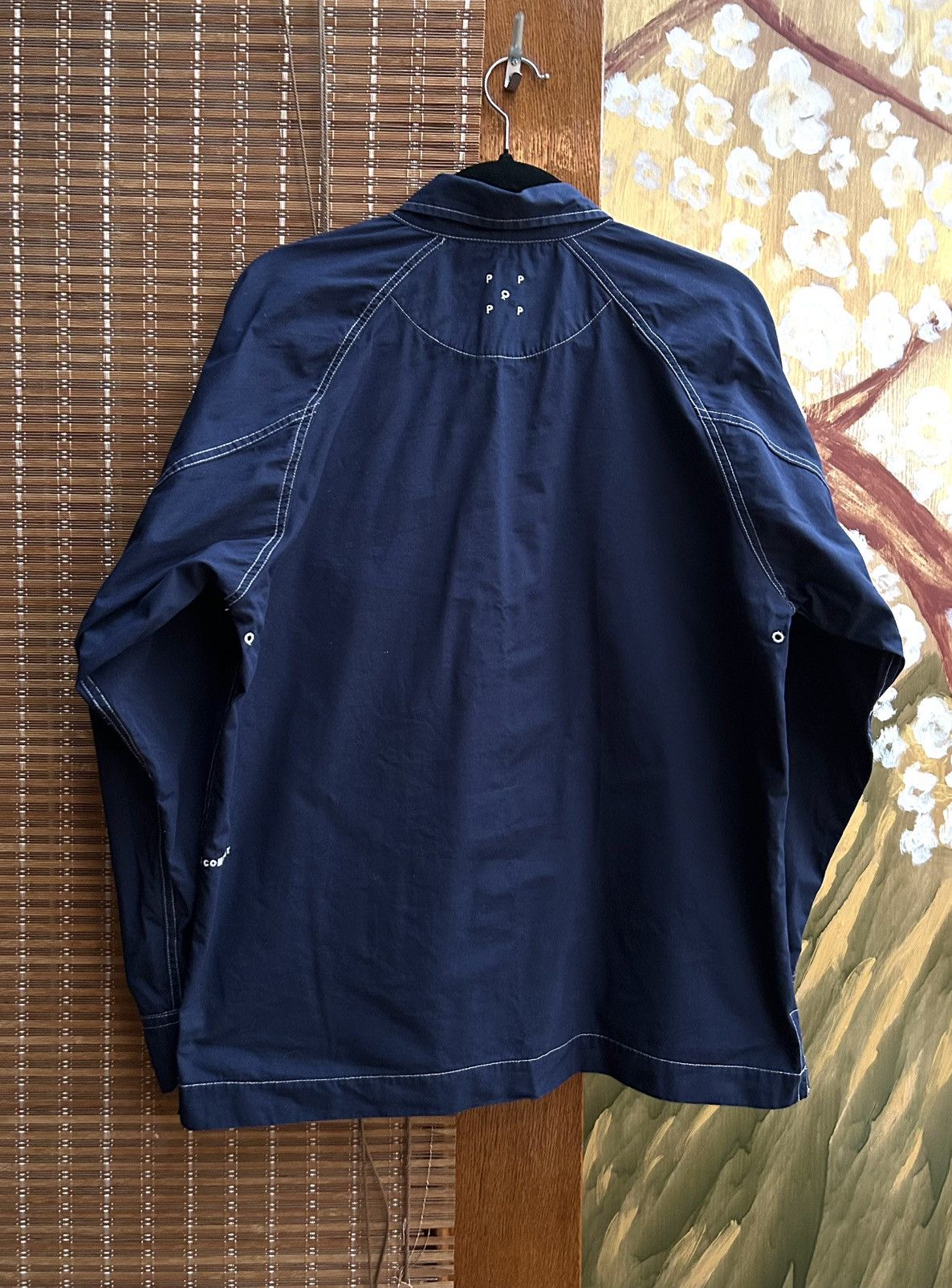 Pop Trading Company POP Trading Company AW18 Navy Blue Poplin Herman Work Shirt Size US M / EU 48-50 / 2 - 2 Thumbnail