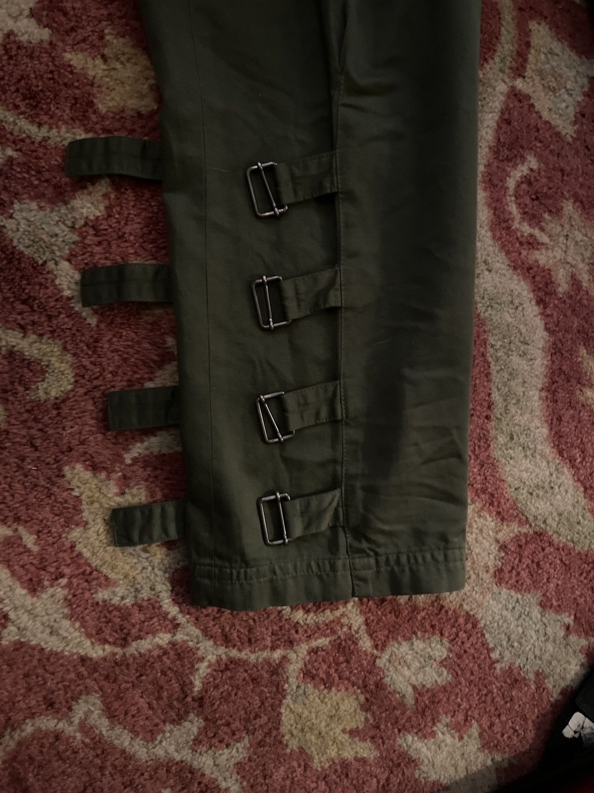 Dries Van Noten Dries Van Noten Olive Green Bondage Pants Size US 32 / EU 48 - 3 Thumbnail