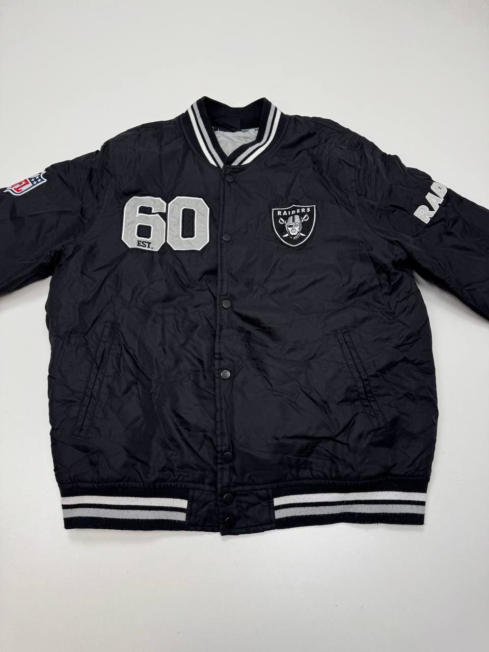 NFL NFL Raiders Bomber Jacket Black Quilted Varsity Size US XS / EU 42 / 0 - 2 Thumbnail