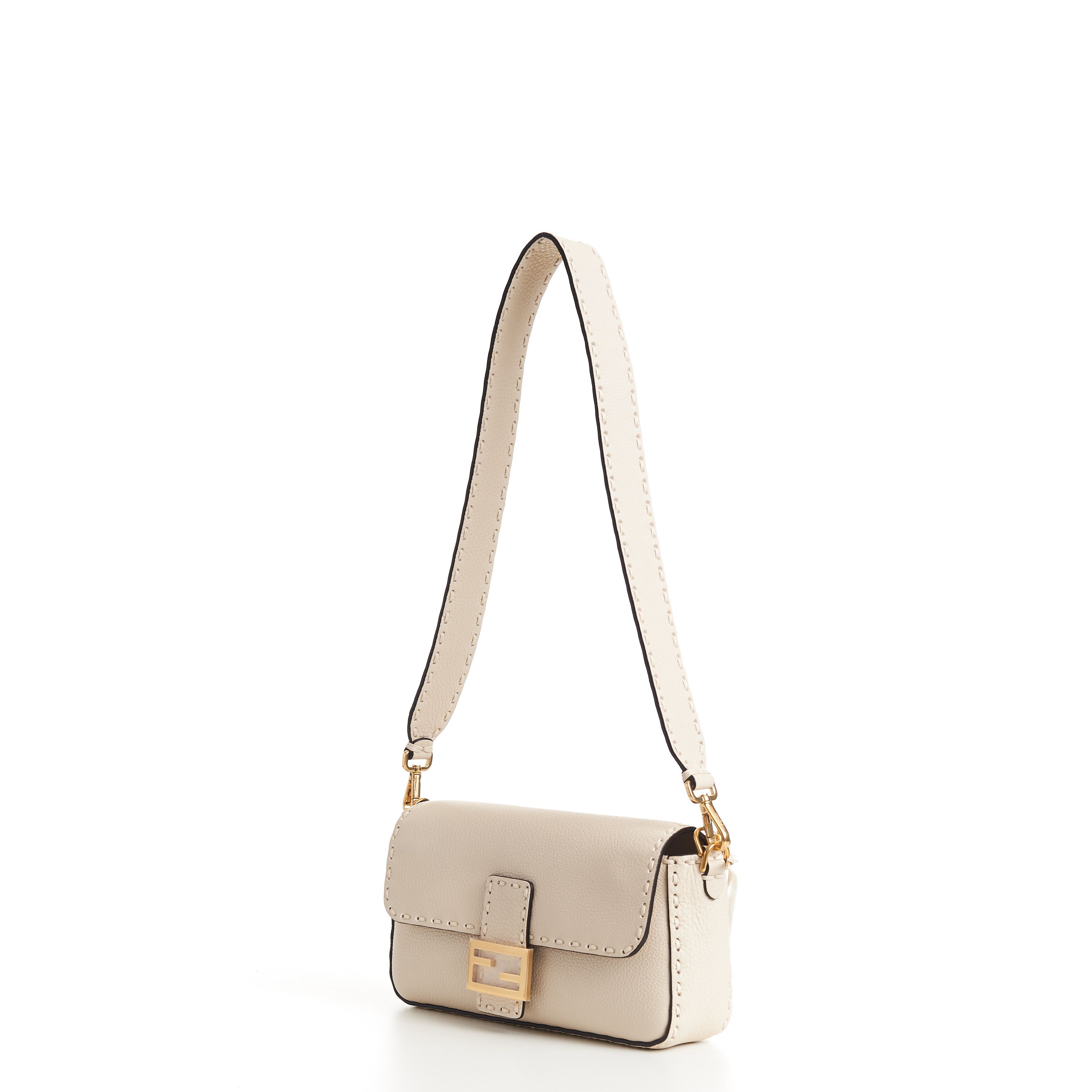 Fendi Baguette - Camellia Selleria Bag With Oversize Topstitching Size ONE SIZE - 3 Thumbnail