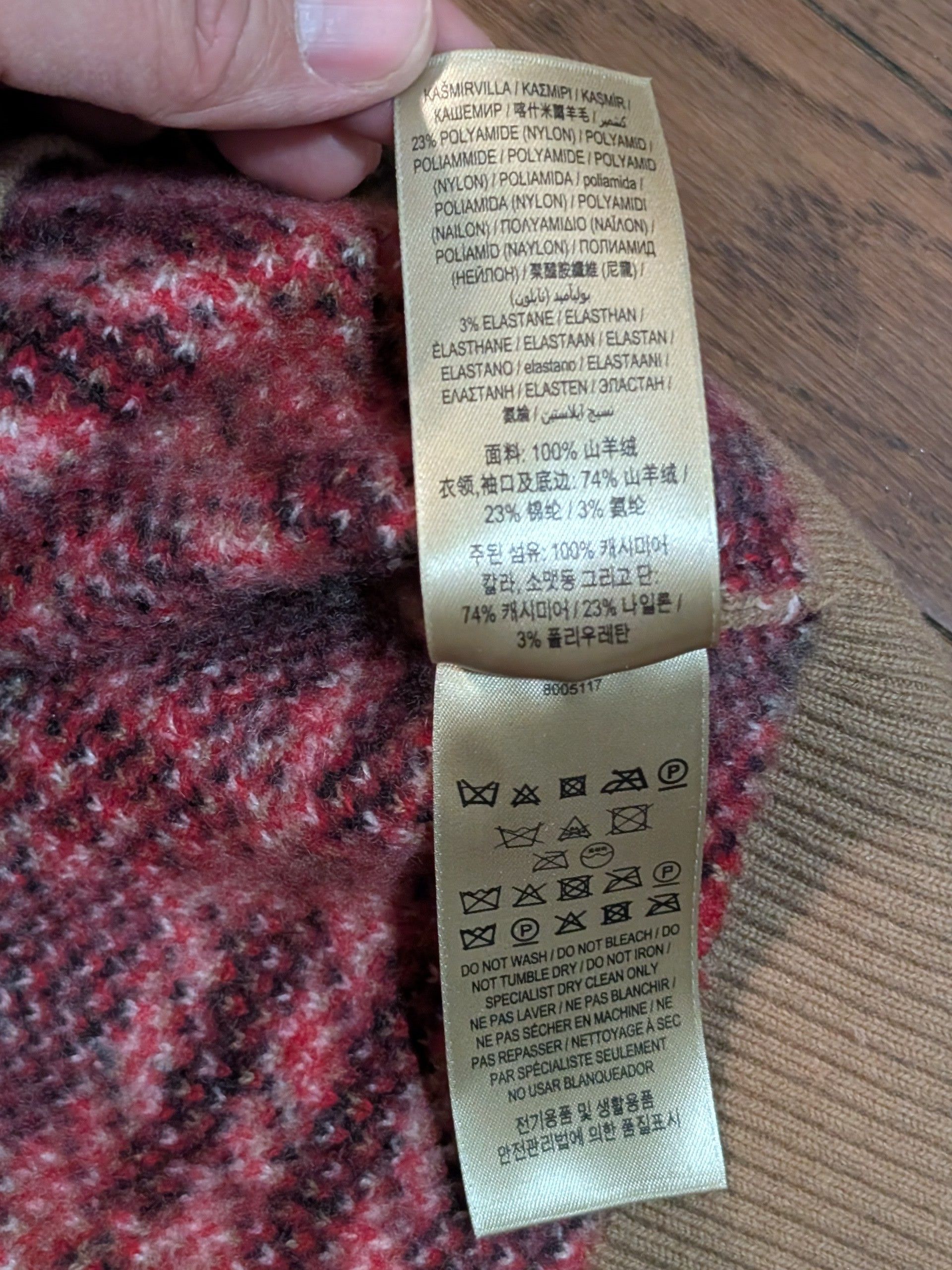 Burberry Burberry Nova Check 100% Cashmere Wool Sweater - Size XL Size US XL / EU 56 / 4 - 6 Thumbnail