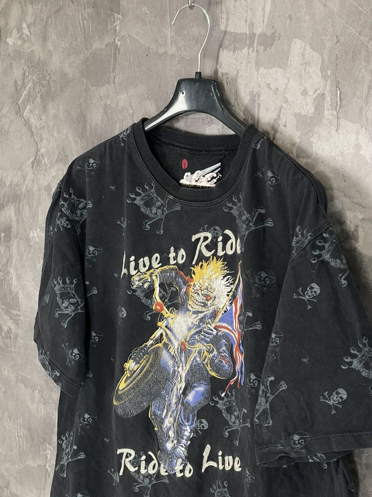 Vintage Vintage Live To Ride Harley Davidson Vibe Moto T-Shirt Size US L / EU 52-54 / 3 - 6 Thumbnail