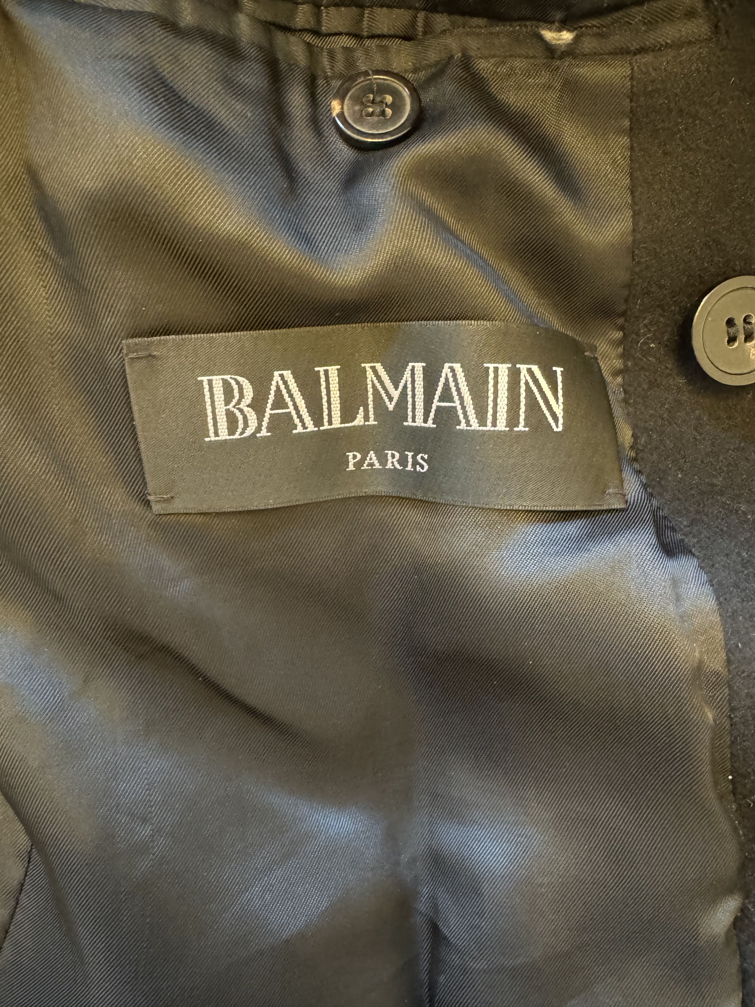 Balmain Men's Navy Blazer with Silver Buttons 48 (M)