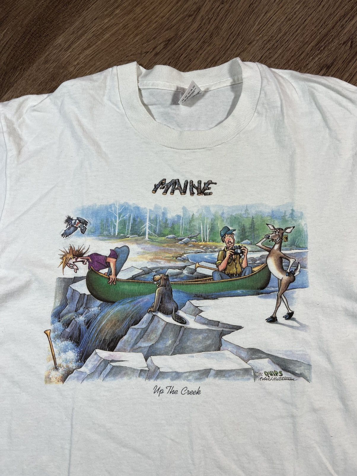 Band Tees Maine Cartoon Vintage 90s Nature T Shirt Size US L / EU 52-54 / 3 - 2 Thumbnail
