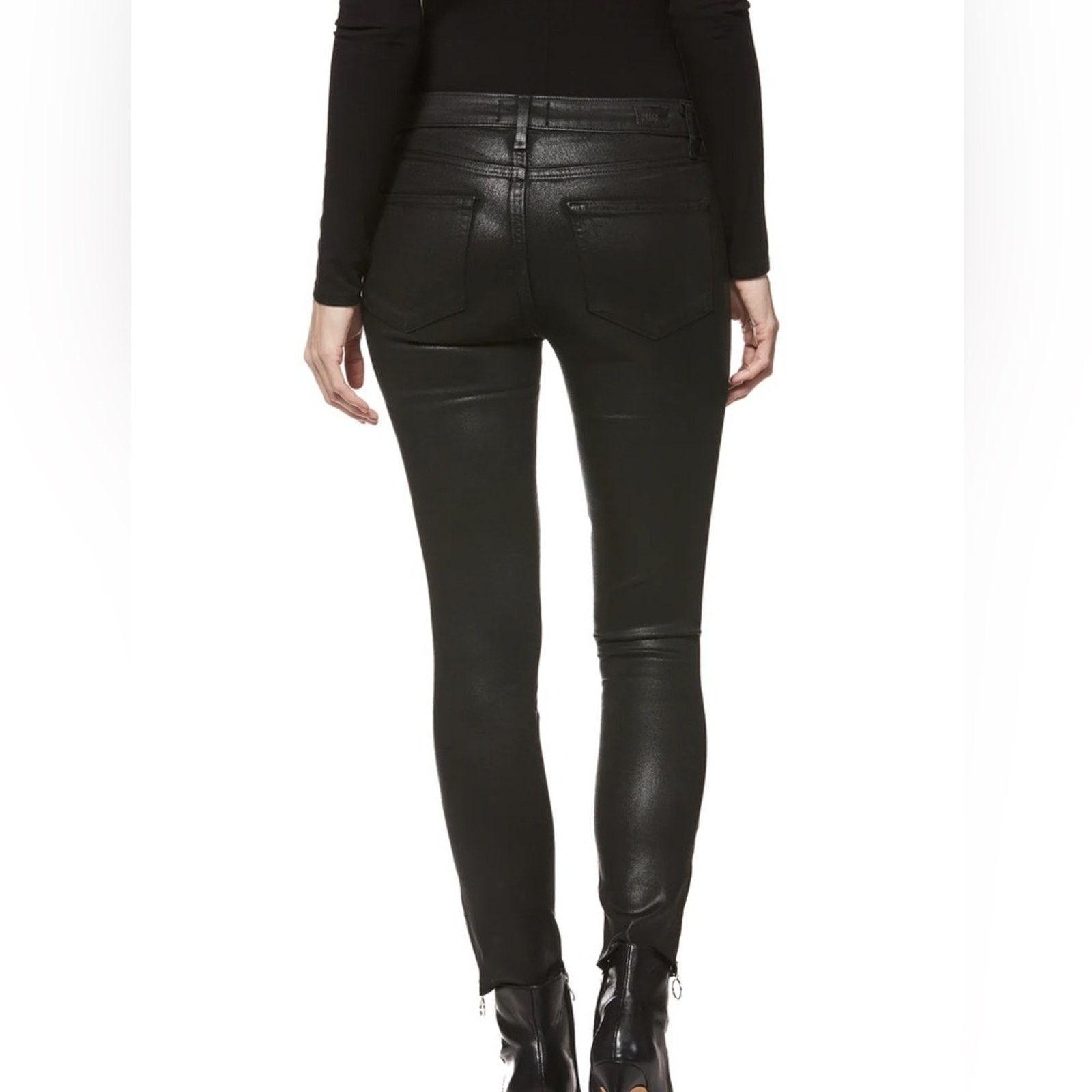Paige Hoxton Ankle Peg Ankle Zip Black Fog Luxe Coating Size 32" / US 10 / IT 46 - 2 Thumbnail
