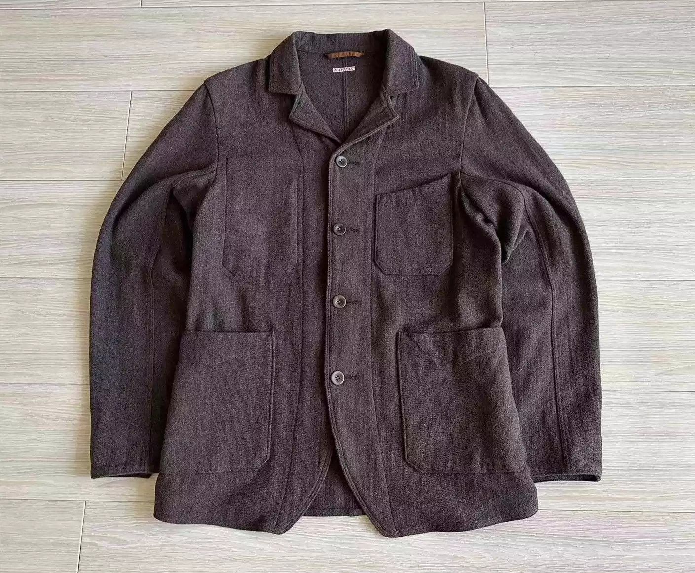 Kapital KAPITAL wool casual three-bag suit jacket coat Size US L / EU 52-54 / 3 - 1 Thumbnail