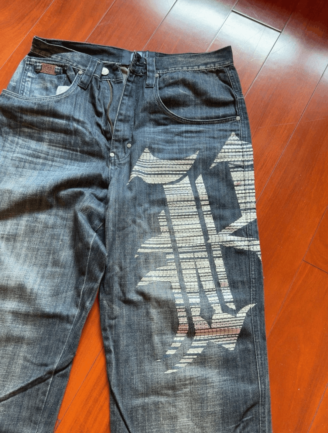 Karl Kani karl kani denim printed baggy jeans Size US 32 / EU 48 - 2 Thumbnail