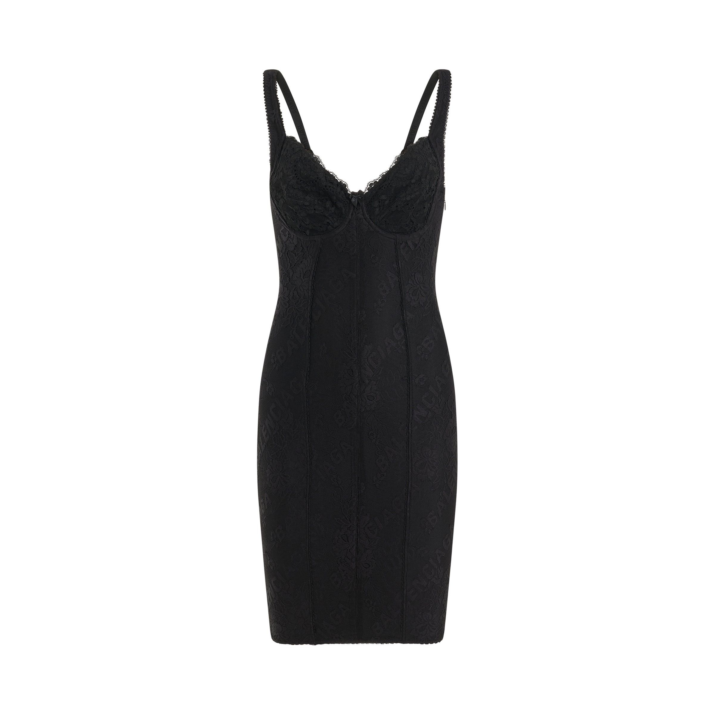 allover logo lingerie dress