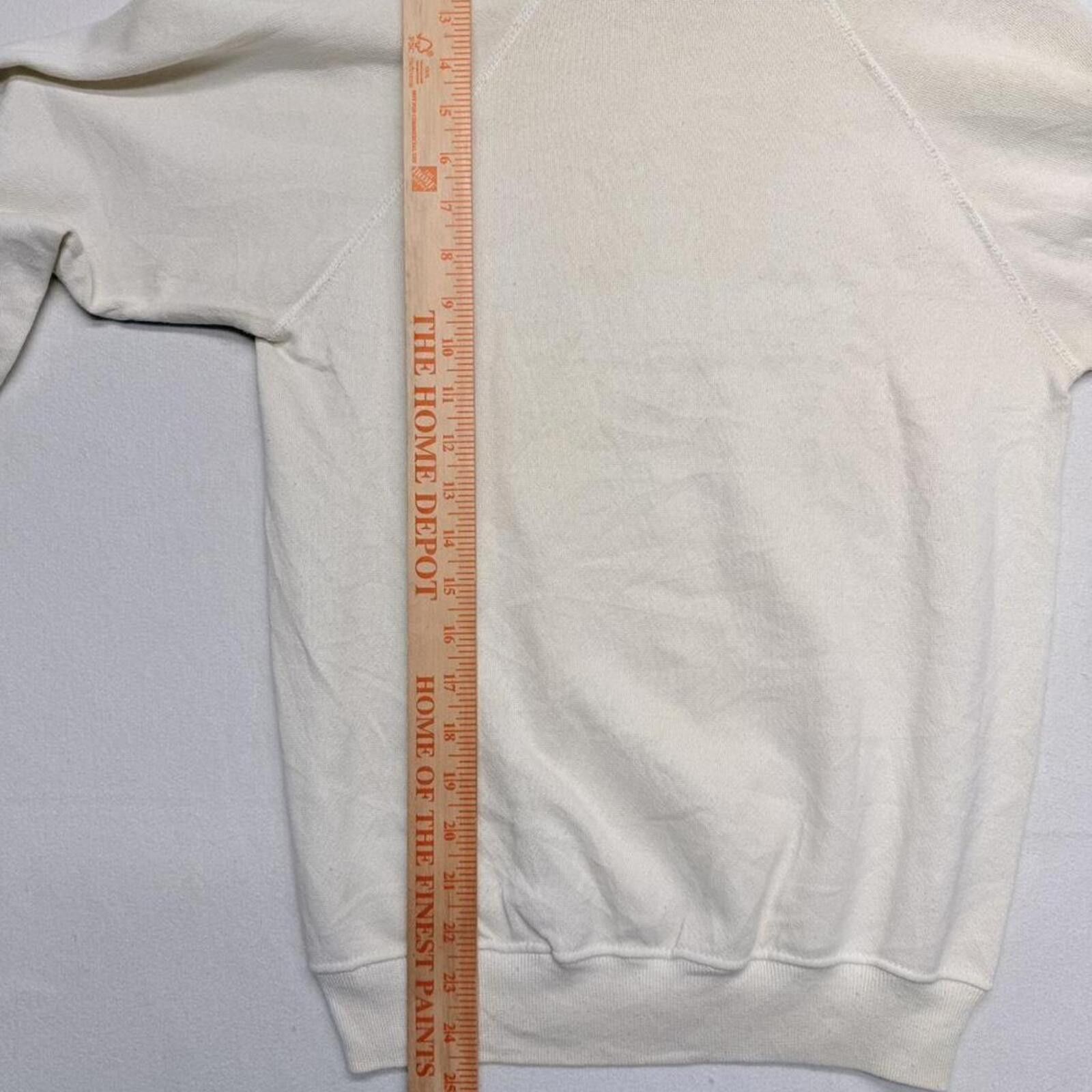Other Thrashed 80s vintage Hanes cream blank crewneck sweatshirt Size US S / EU 44-46 / 1 - 8 Thumbnail