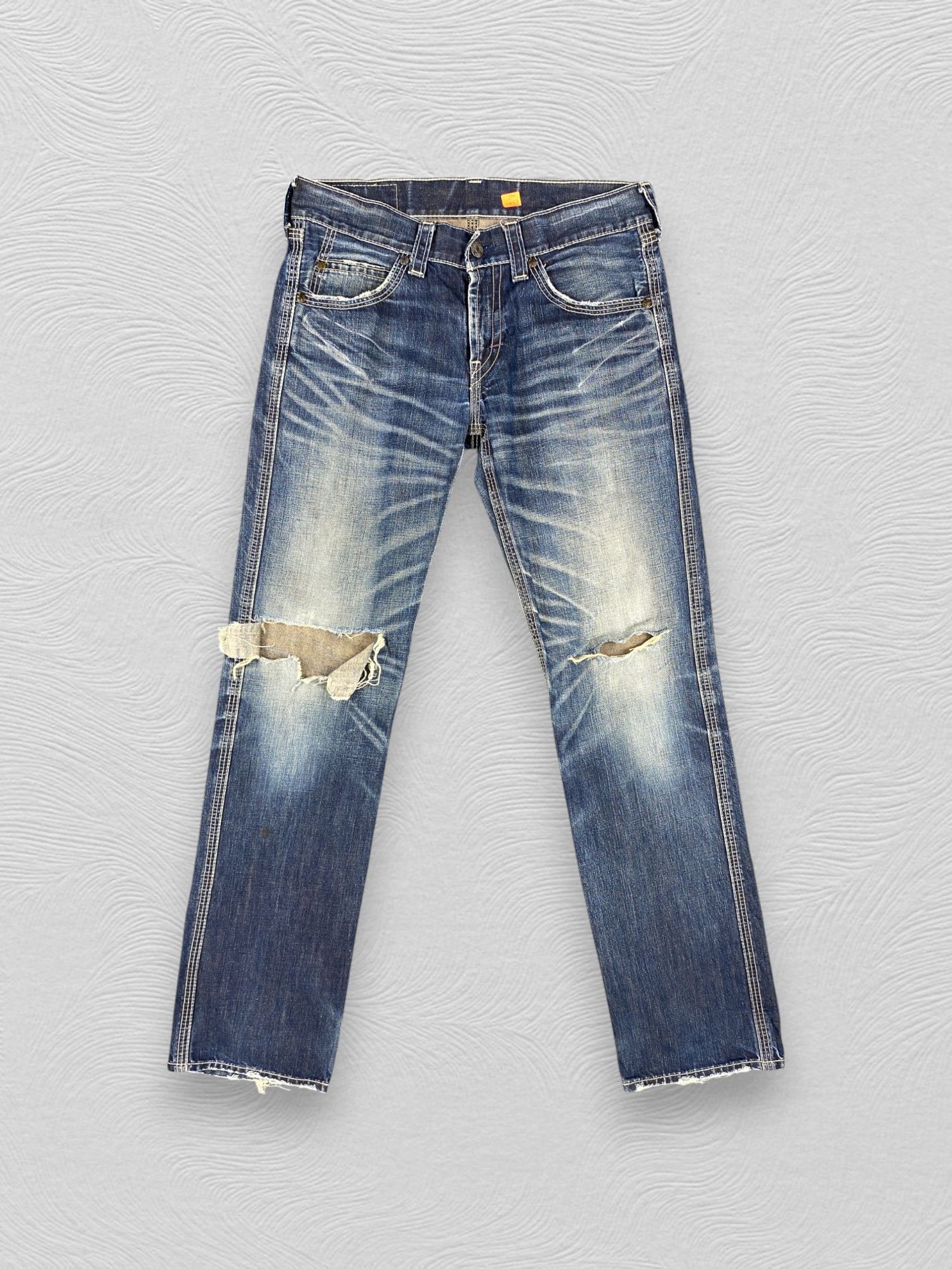 Levi's Distressed Blue Vintage Levi's 502 33x33 Denim -JN1453 Size US 33 - 1 Thumbnail