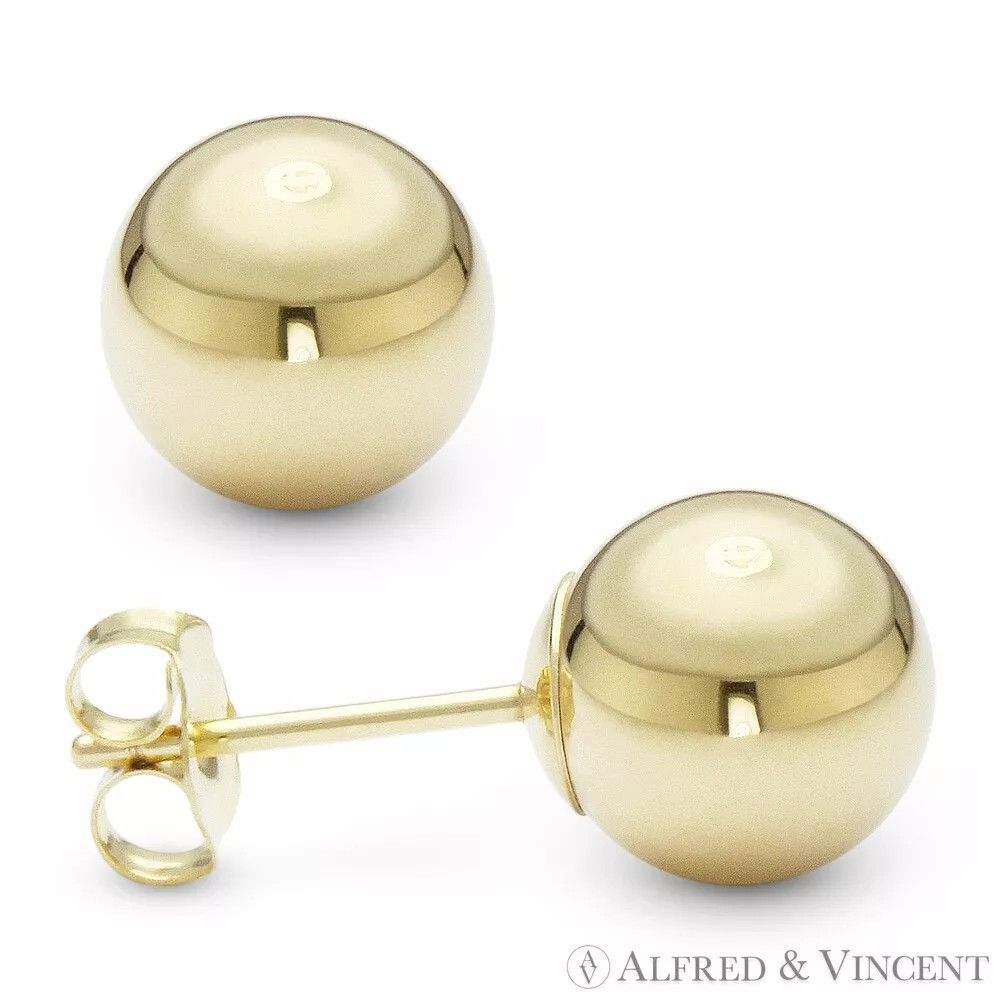 Other 4mm Polished Lightweight Hollow-Ball Bead Stud Earrings Size ONE SIZE - 1 Preview