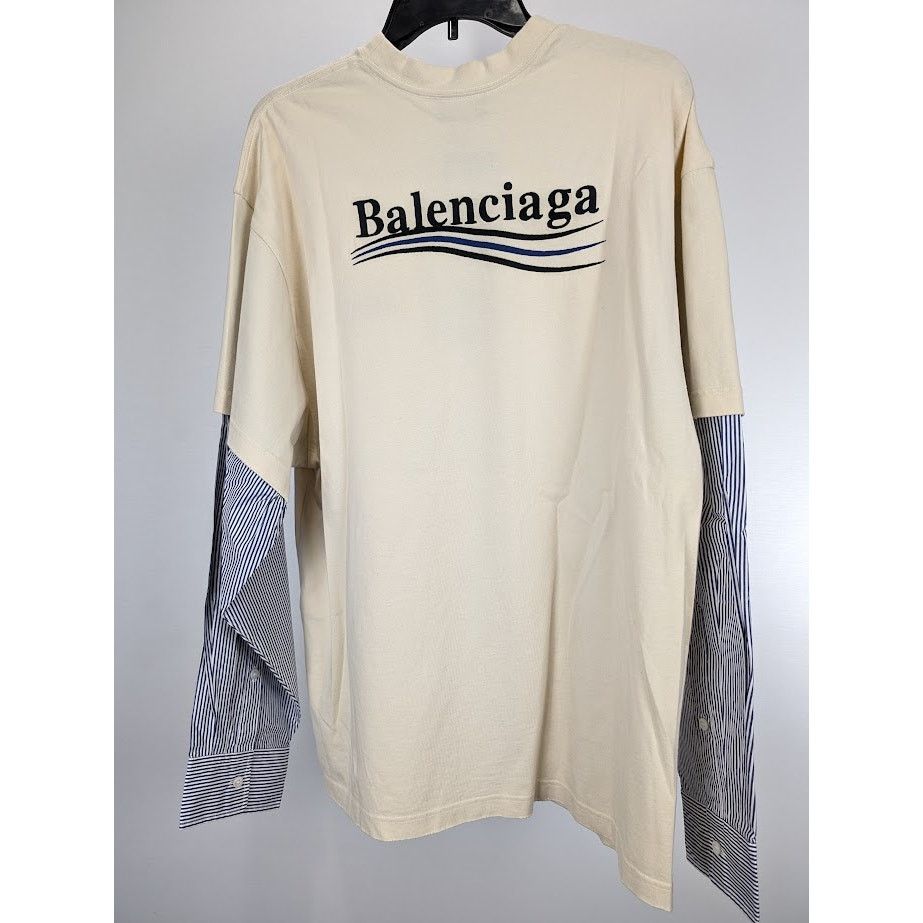 Balenciaga o1rshd1 Layered T-Shirt in Multicolor Size US M / EU 48-50 / 2 - 12 Thumbnail