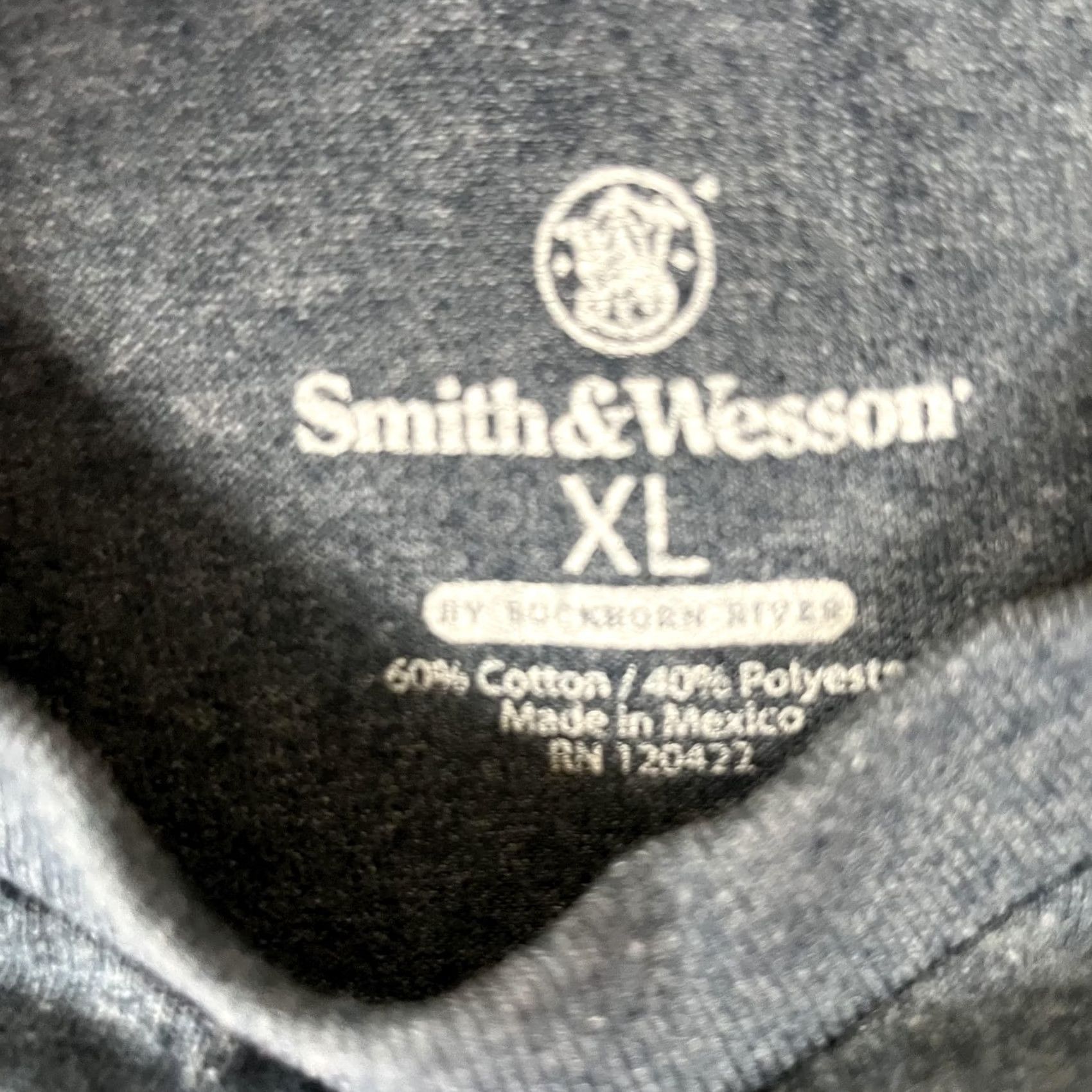 Vintage Smith & Wesson T-Shirt Mens XL Blue It's My Right M&P Rifle Patriotic Graphic Shirt Men XL Blue Patriot Gun Rights Graphic Print Size US XL / EU 56 / 4 - 5 Thumbnail