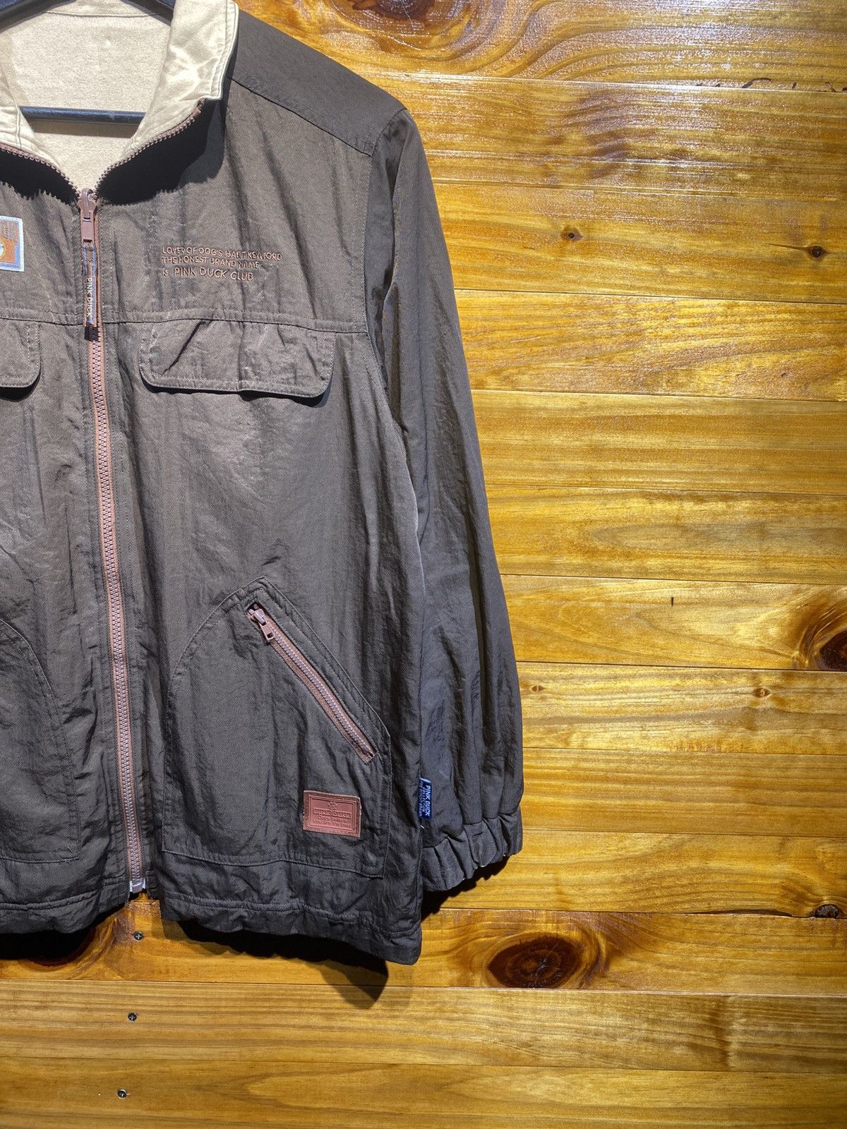 Japanese Brand Vintage Pink Duck Club Brown Windbreaker Jacket Outdoor Size US S / EU 44-46 / 1 - 4 Thumbnail