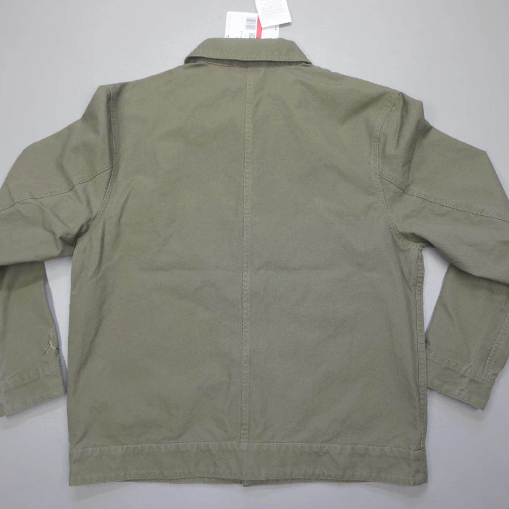 Jordan Brand Jordan Canvas Jacket Olive Green Chore Coat Tatum Chicago HM3880-222 Mens Size L Jacket Mens L Green Canvas Size US L / EU 52-54 / 3 - 7 Thumbnail