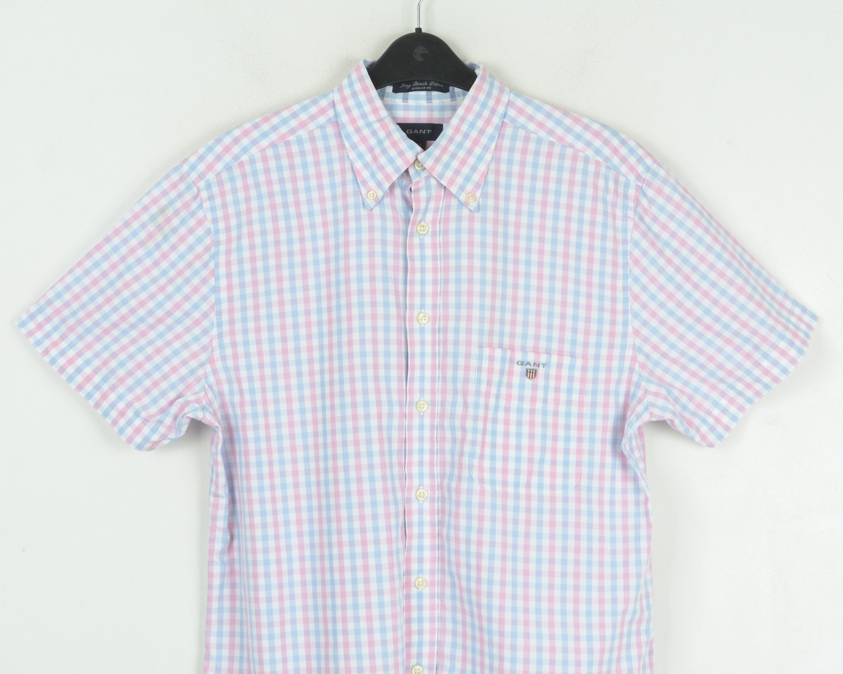 Gant Long Beach Poplin L Check Shirt Short Sleeved Button Up Top Size US M / EU 48-50 / 2 - 2 Thumbnail