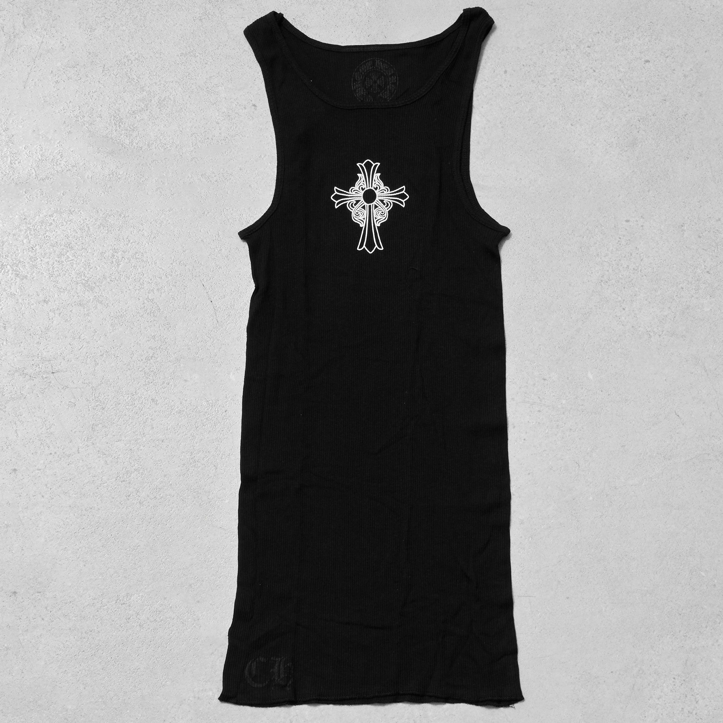 Chrome Hearts CHROME HEARTS SINGLE CROSS TANK TOP BLACK Size S / US 4 / IT 40 - 1 Thumbnail