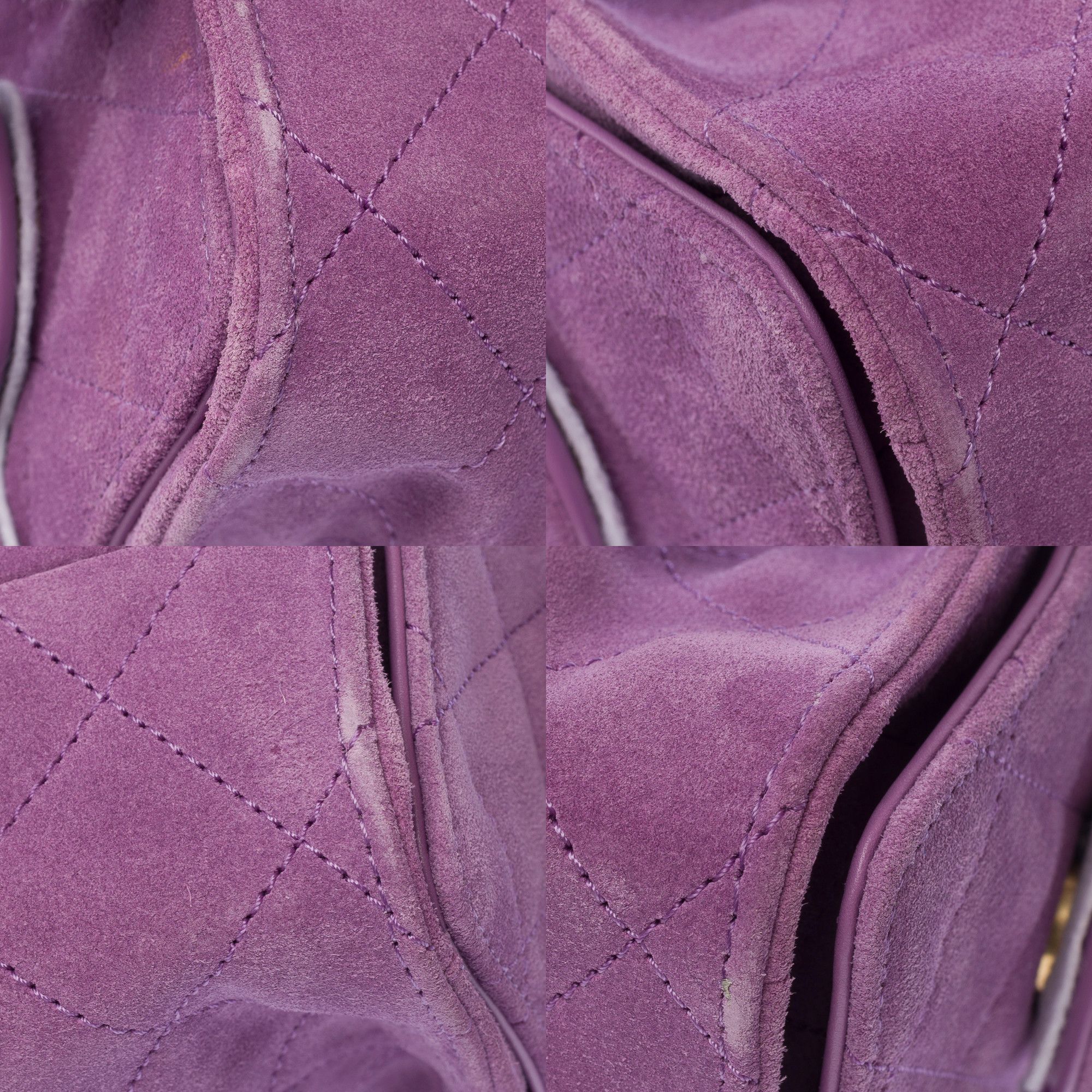 Chanel 25 bag in purple leather