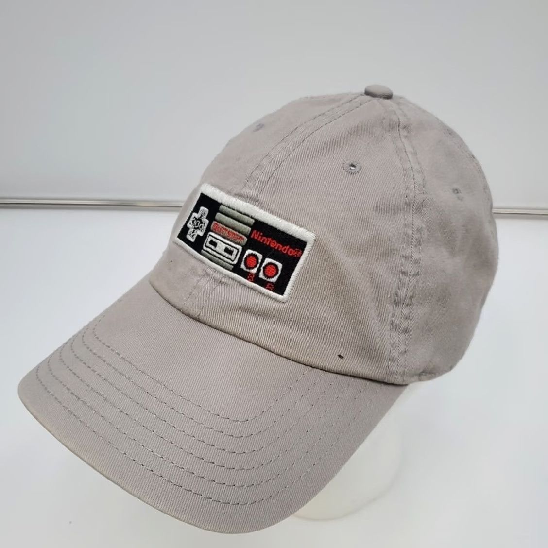 Nintendo Nintendo NES Embroidered Gray Strapback Hat Trucker 6-Panel Cap Video Gamer Mens One Size Cotton Adjustable Retro Cap Size ONE SIZE - 3 Thumbnail