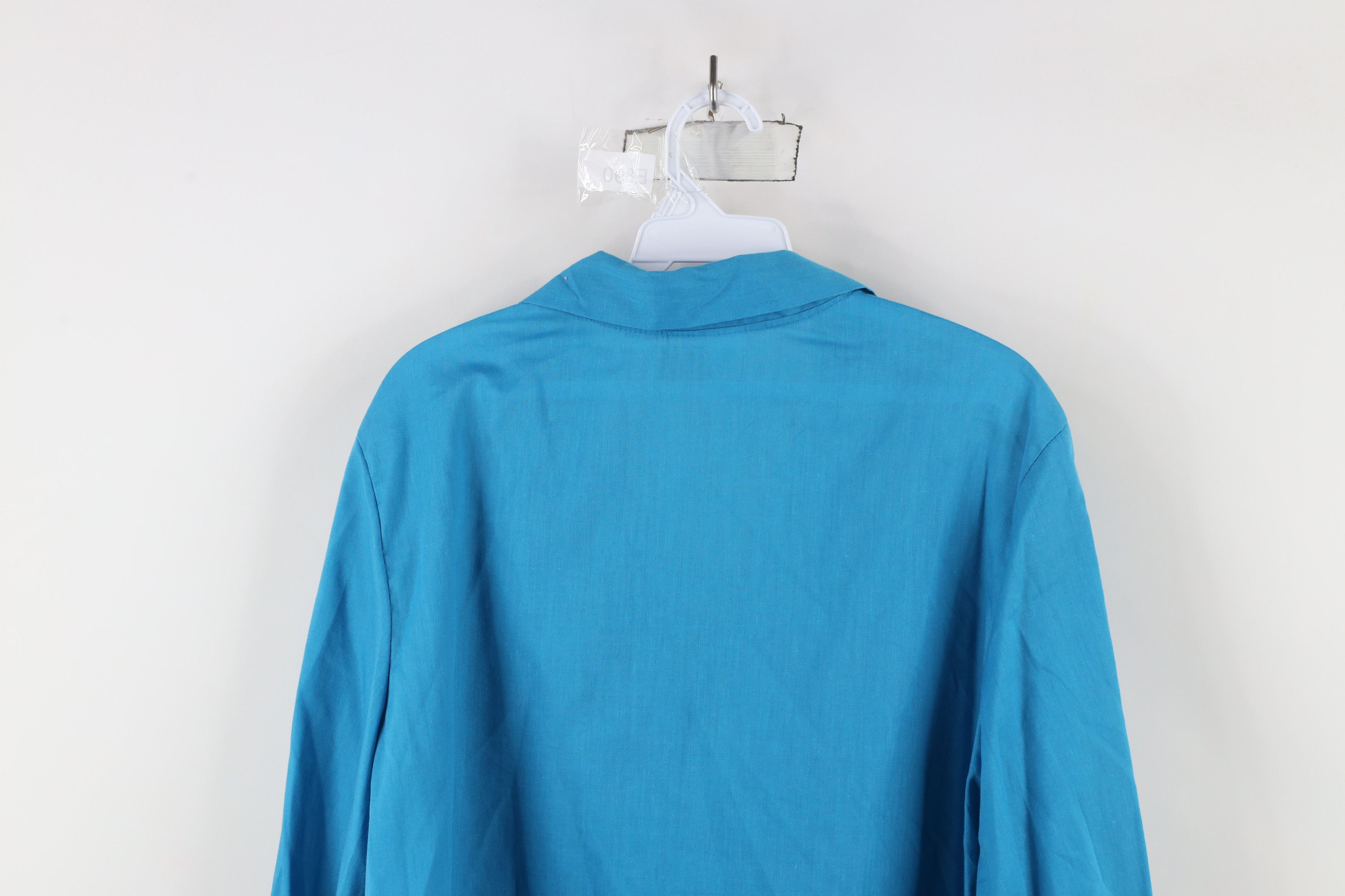 Vintage Vintage 90s Streetwear Long Sleeve Button Shirt Blue USA Size XL / US 12-14 / IT 48-50 - 10 Thumbnail