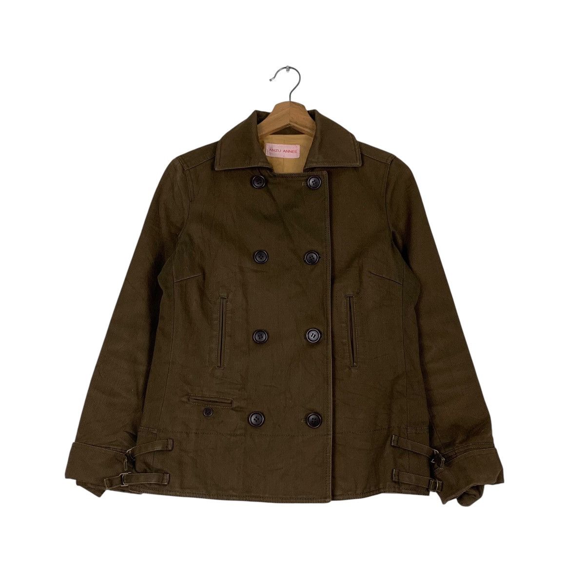 Japanese Brand ANZU ANNEE Brown Double Breasted Coat #1253-C57 Size M / US 6-8 / IT 42-44 - 1 Thumbnail