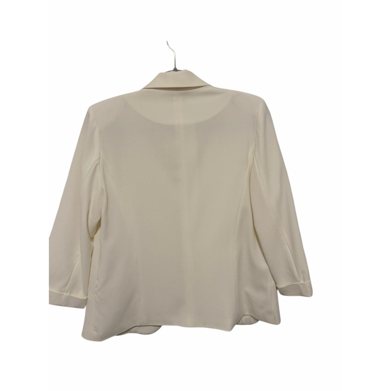 Other Molly Bracken White 3/4 Sleeve Faux Pocket Open Front Blazer Size M / US 6-8 / IT 42-44 - 7 Thumbnail