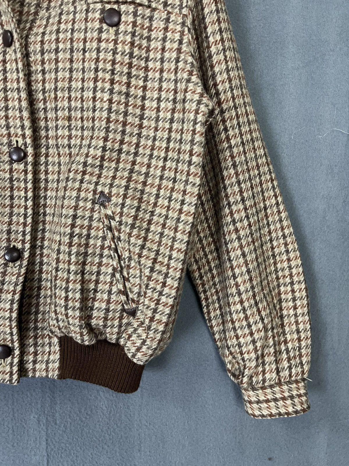 Max Mara × Vintage Vintage Suncy Max Mara Houndstooth Wool Jacket Button Up Size M / US 6-8 / IT 42-44 - 5 Thumbnail