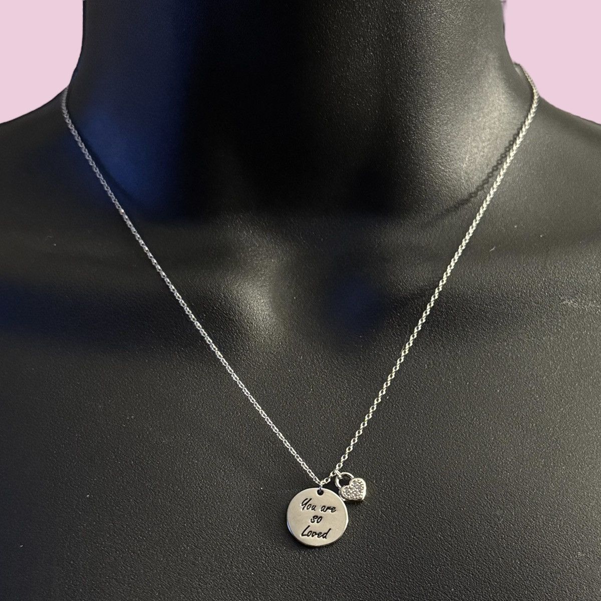 Other You Are So Loved Rhodium dipped pendant necklace Size ONE SIZE - 1 Thumbnail