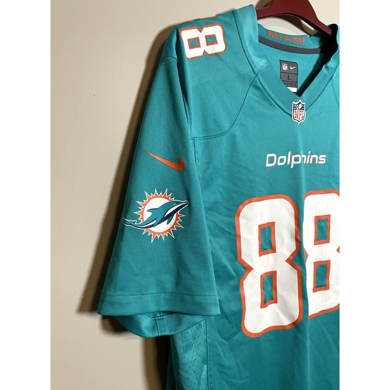 Nike Nike NFL Miami Dolphins Football Jersey Mike Gesicki #88 L Mens Blue Jersey Size US L / EU 52-54 / 3 - 4 Thumbnail