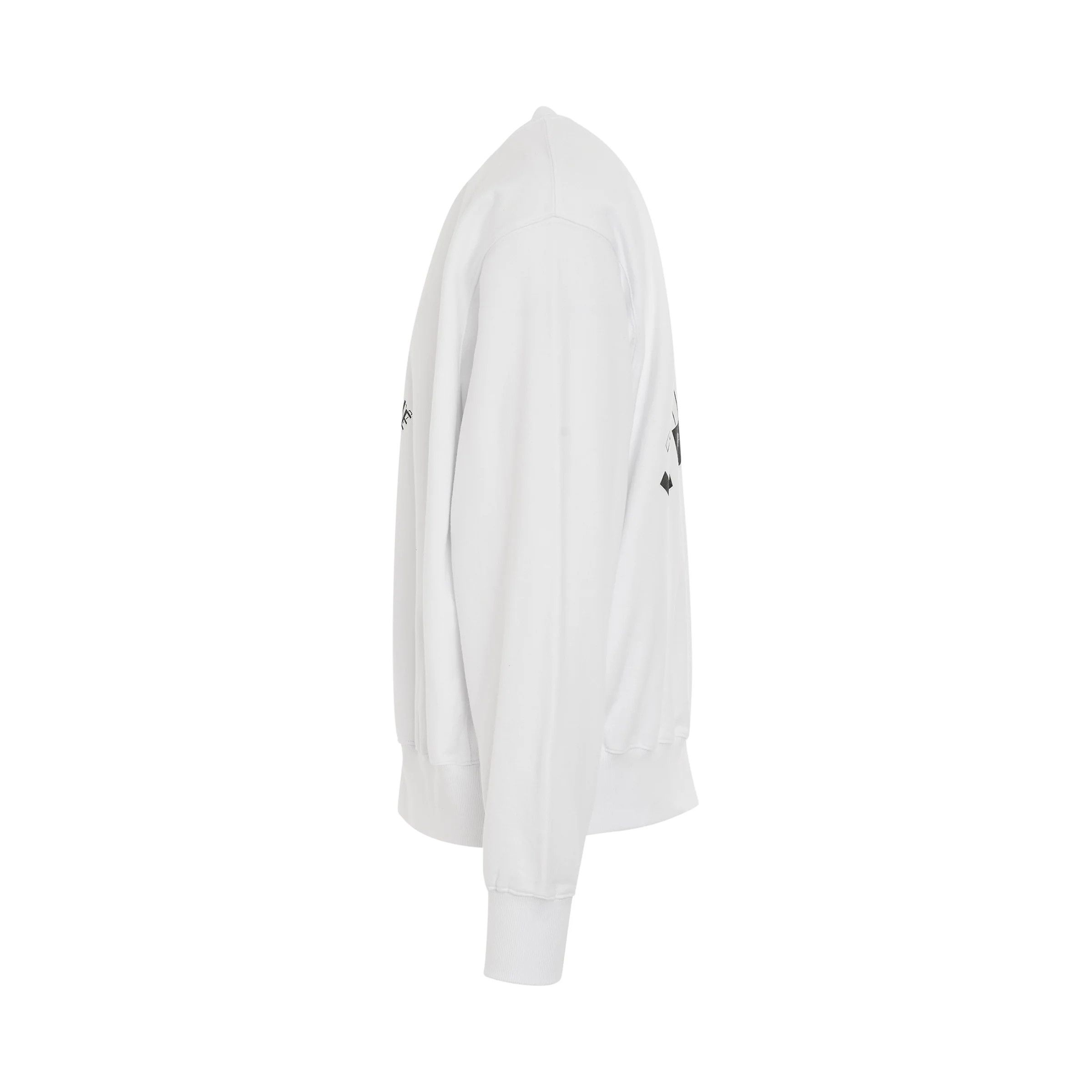 WE11DONE o1mris0824 Sweatshirt in White Size US S / EU 44-46 / 1 - 3 Thumbnail