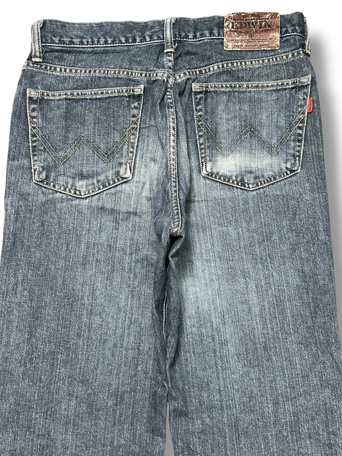 Edwin Rare Edwin Vintage Orange Tab Straight Loose and Faded Wash Size US 31 - 5 Thumbnail