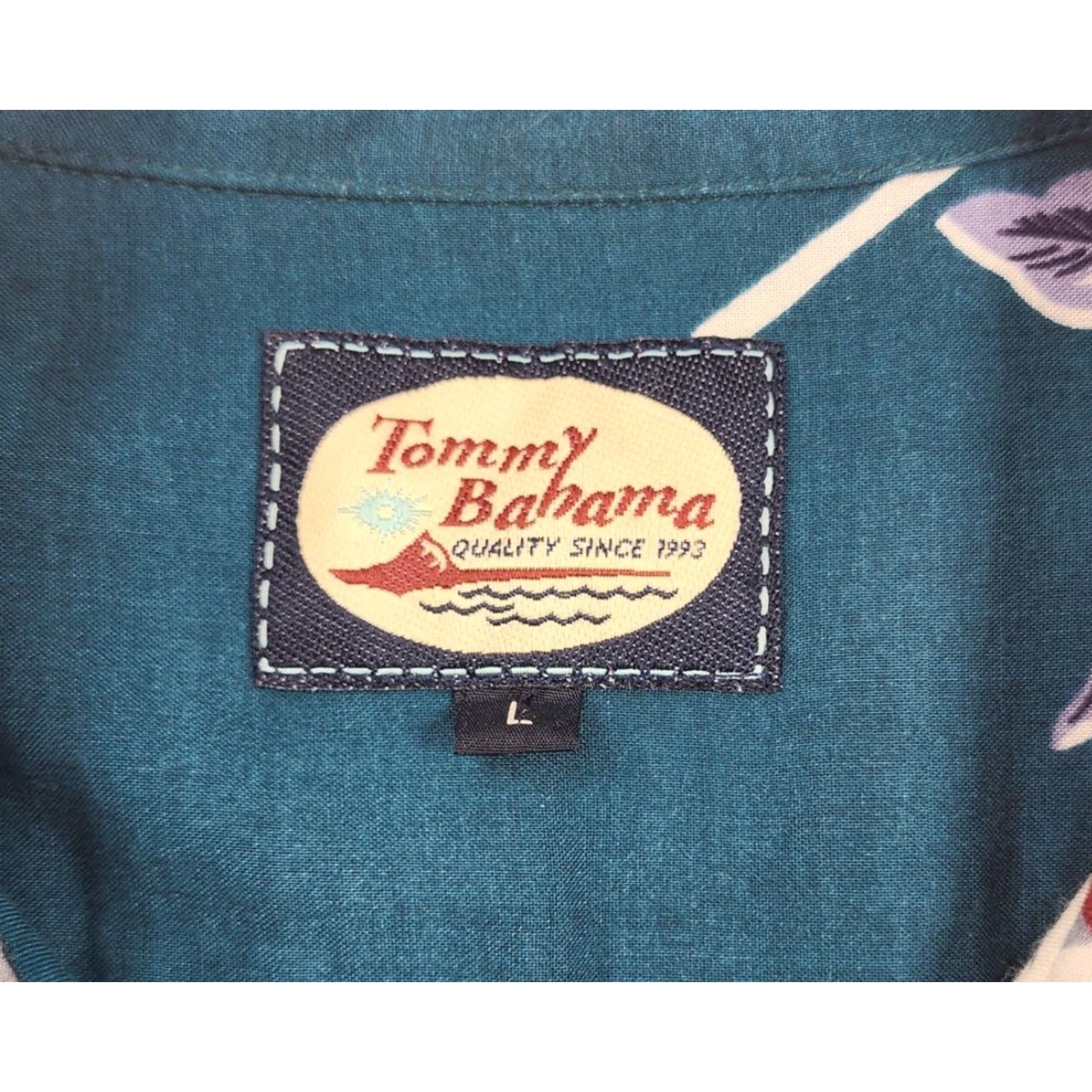 Tommy Bahama VINTAGE Tommy Bahama Shirt Mens Large Teal Hawaiian Aloha Parrot Print Camp Button Up Shirt Mens Large Blue Tropical Floral Short Sleeve Size US L / EU 52-54 / 3 - 6 Thumbnail