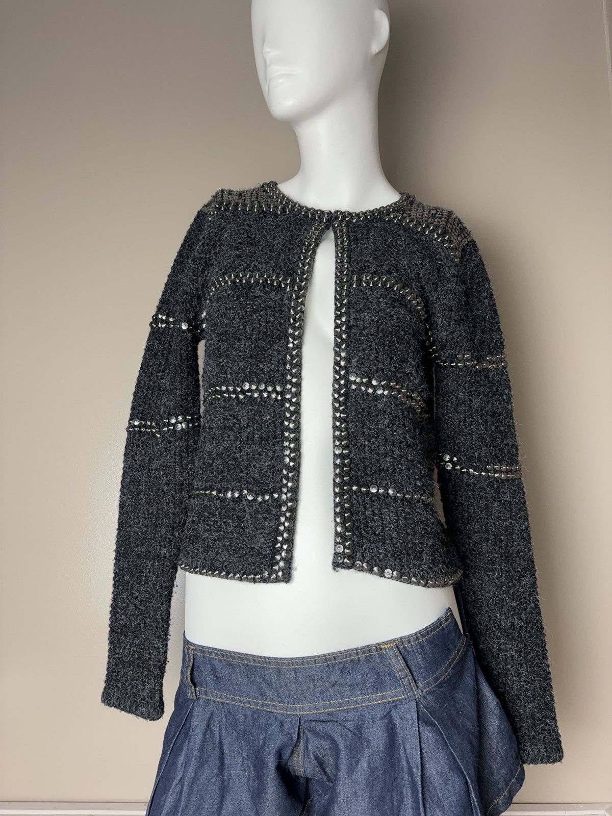Vintage Archive vintage pullover knit cardigan chainmail Size S / US 4 / IT 40 - 1 Thumbnail