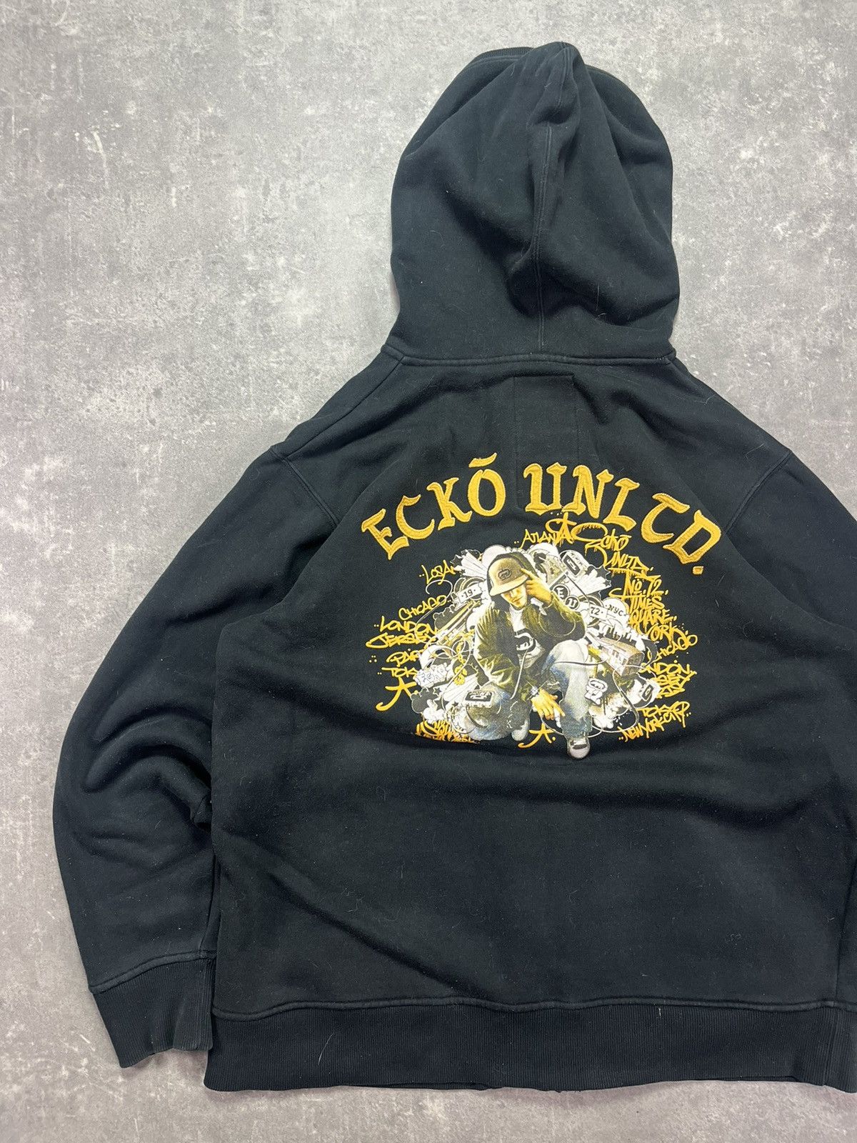 Ecko Unltd. Ecko Unltd Grafitti Spray Baggy Printed Zip Hoodie L XL Size US L / EU 52-54 / 3 - 9 Thumbnail