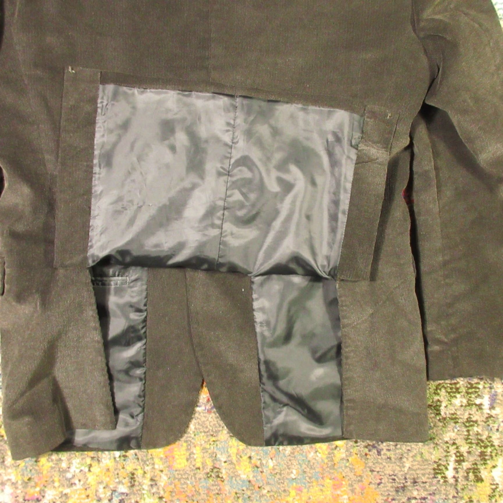 Chaps Chaps Corduroy Blazer Men 42 Slim Fit Brown Gray Sport Coat Jacket Classic Retro Size 42R - 6 Thumbnail