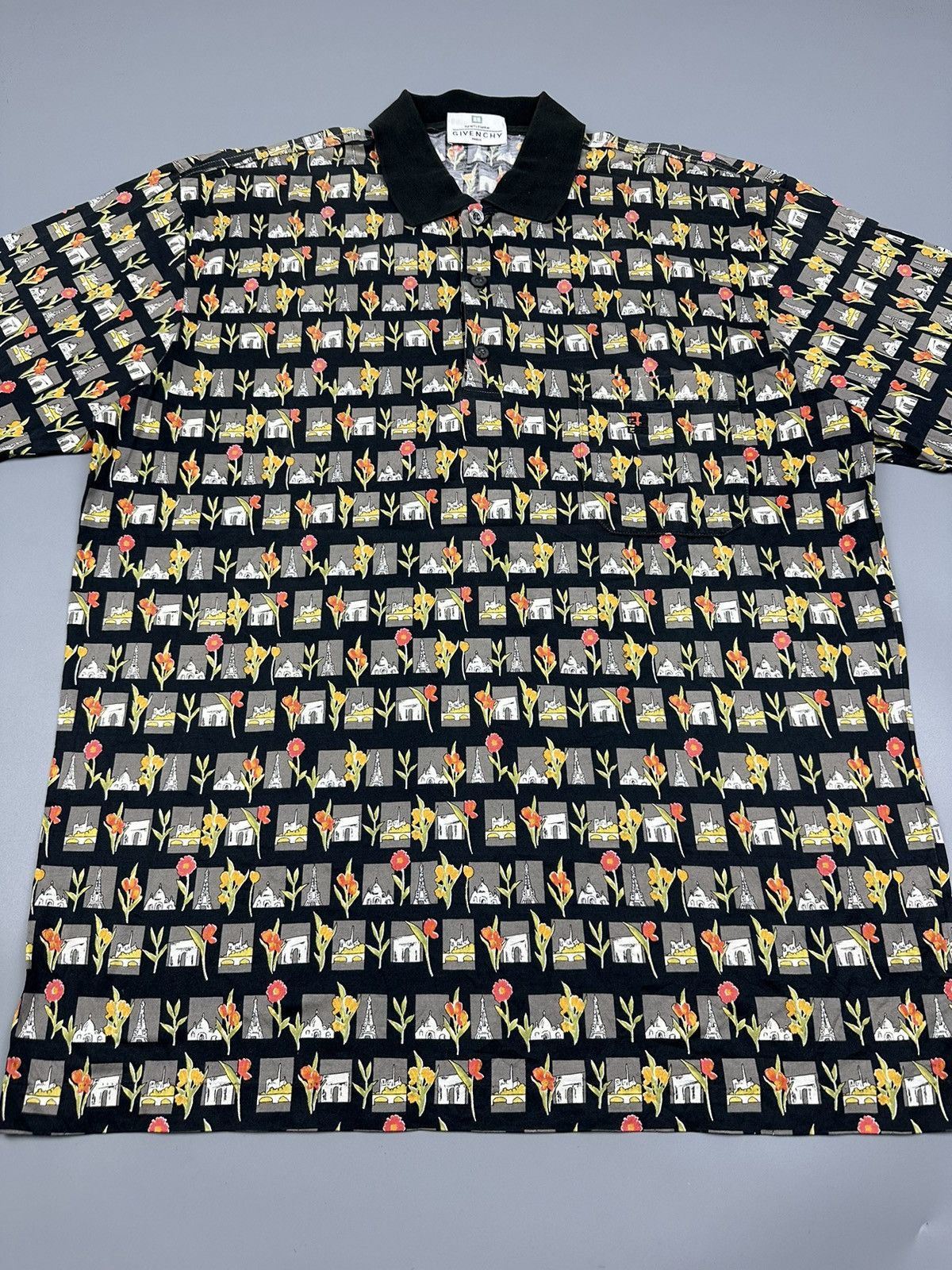 Givenchy Vintage Gentlemen Givenchy Paris Floral Monument Shirt Size US L / EU 52-54 / 3 - 4 Thumbnail