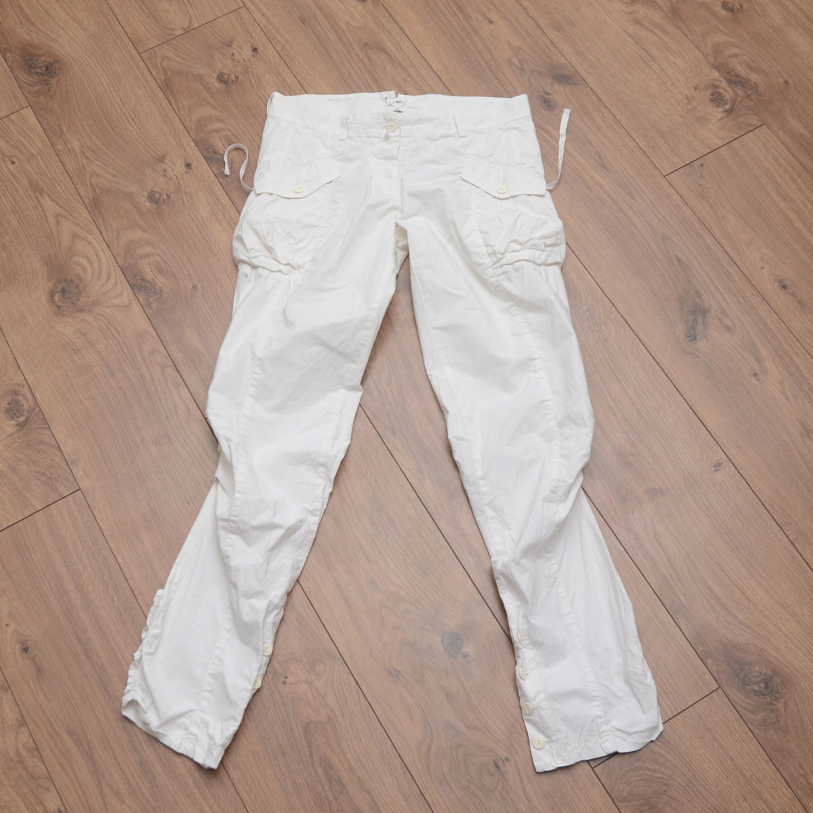 Marithe + Francois Girbaud Vintage 2000s Marithé François Girbaud Pants White Size 29 Size 29" - 10 Thumbnail