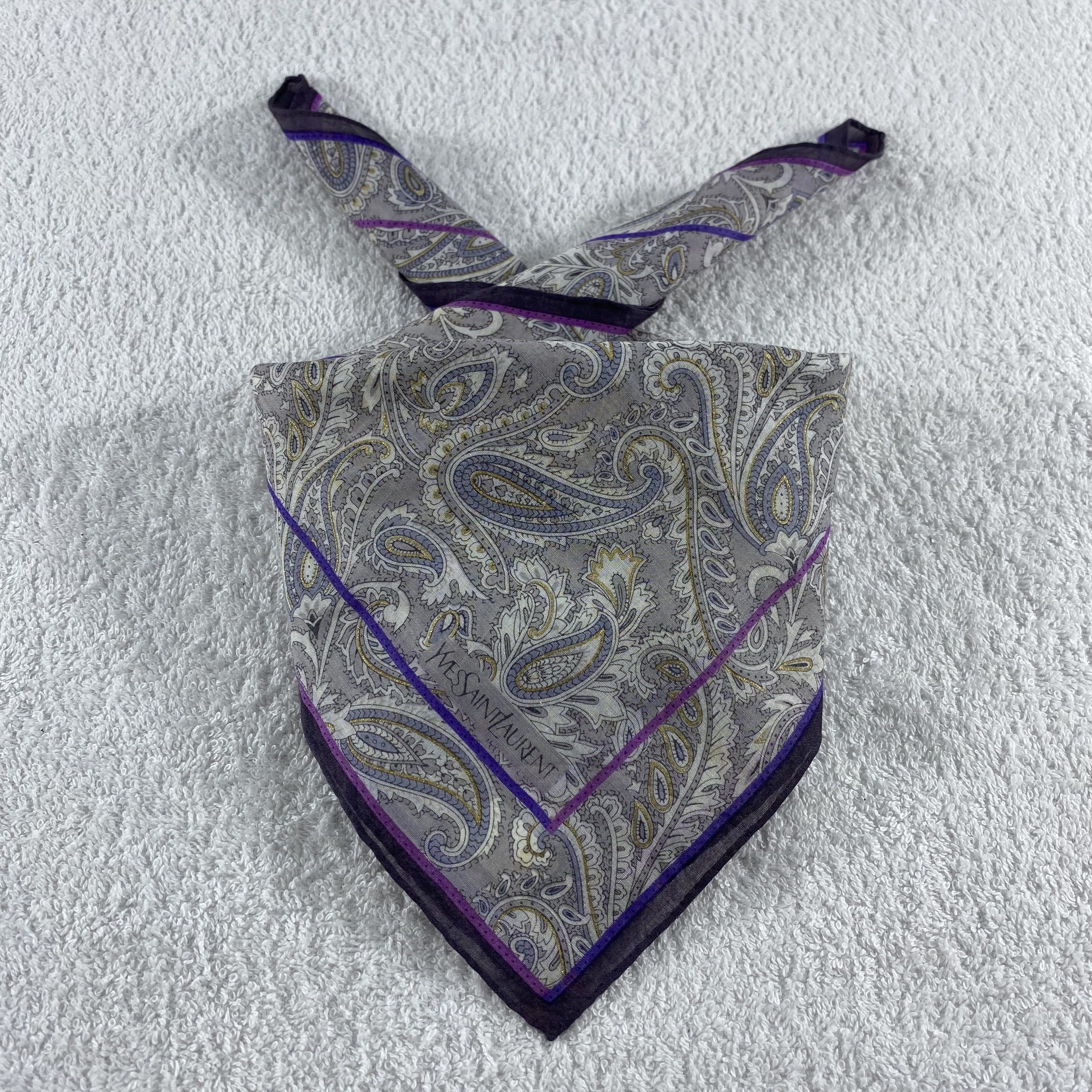 Vintage × Yves Saint Laurent Yves Saint Laurent Bandana/ Handkerchief / Neckerchief Size ONE SIZE - 1 Thumbnail