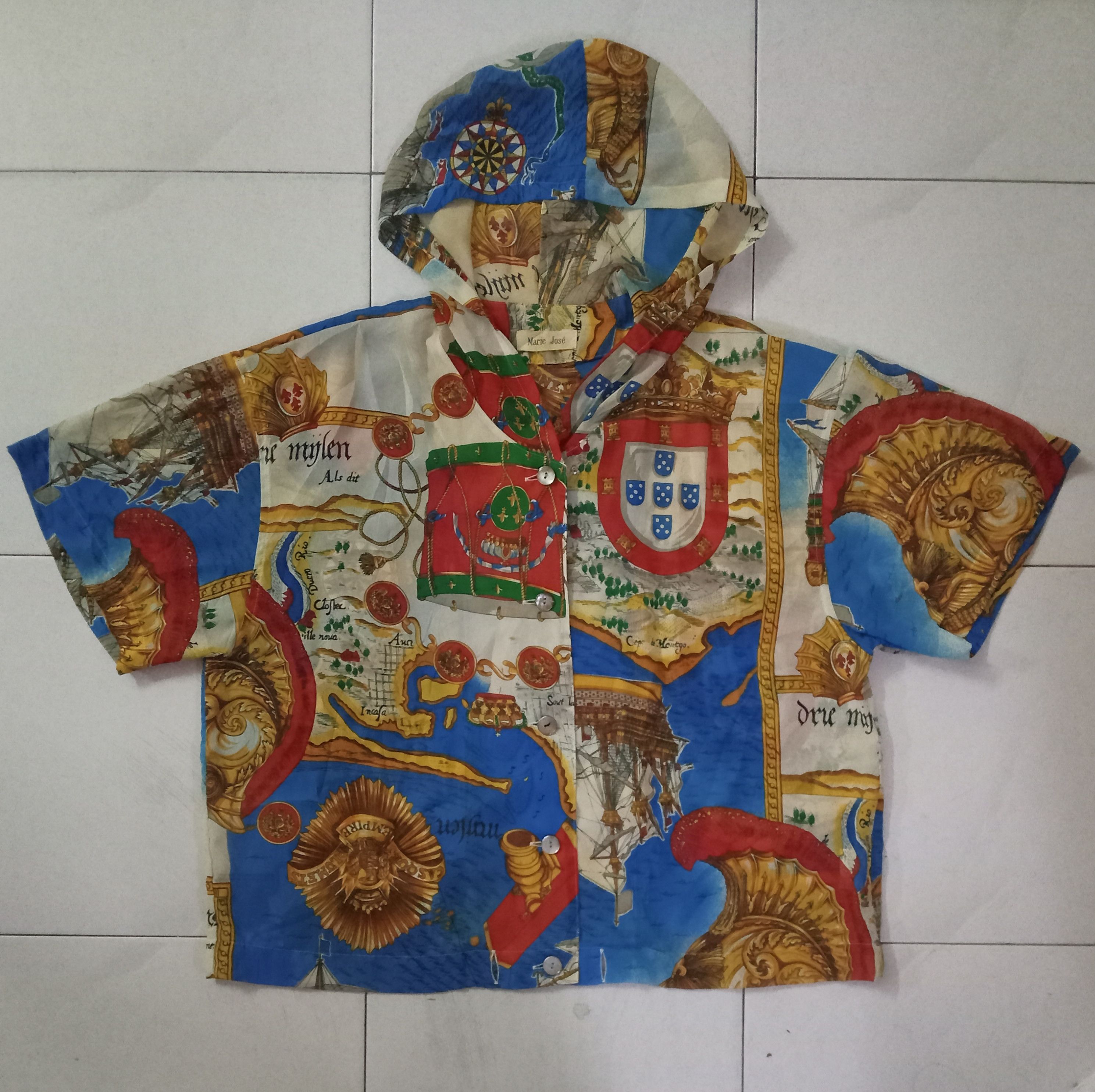 Japanese Brand Marie Jose Extremely Rare Design Vintage Crop Top Hoodie Size US M / EU 48-50 / 2 - 3 Thumbnail