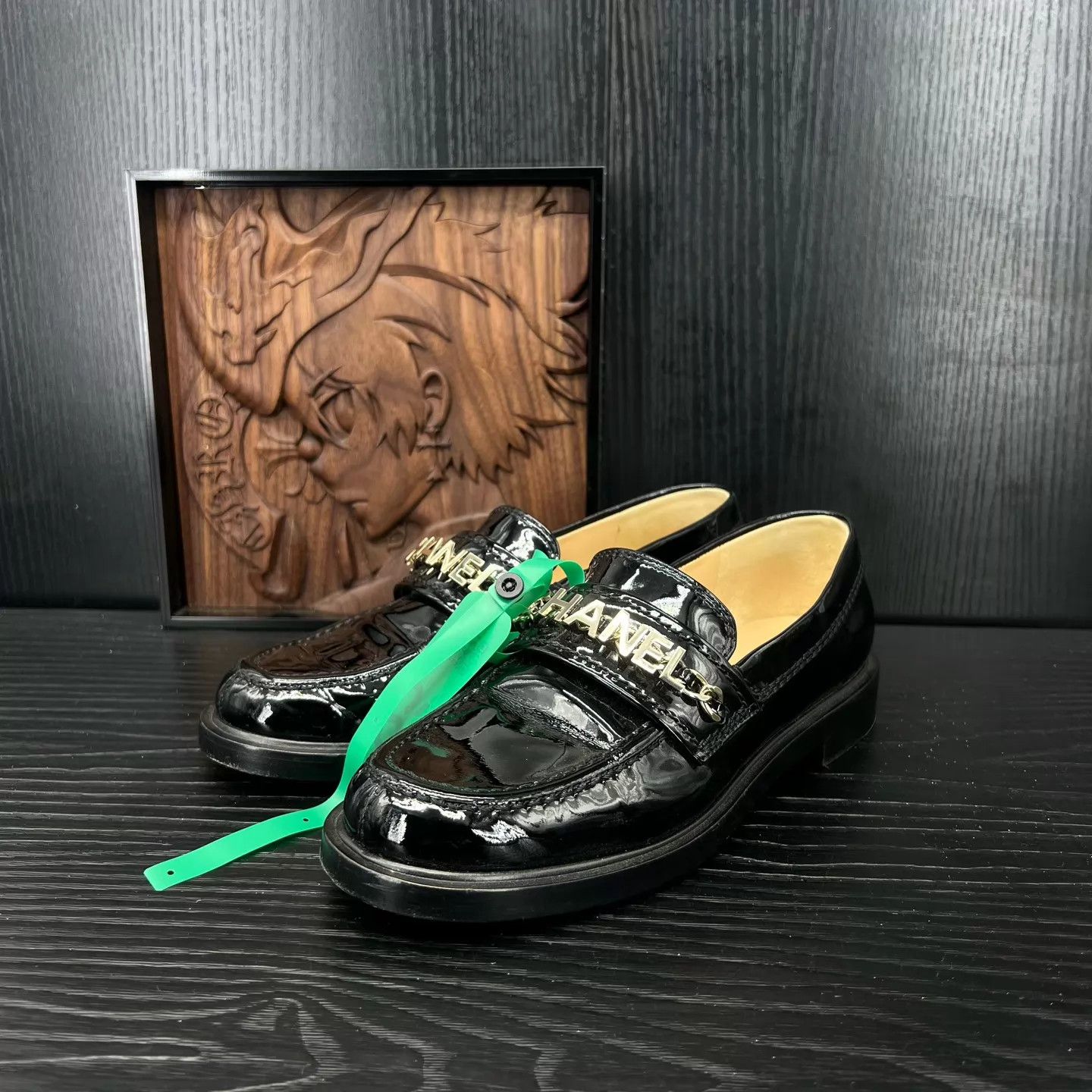 Chanel Chanel Patent Logo Loafer 35.5 Worn 2x With Box Size US 5 / IT 35 - 1 Thumbnail