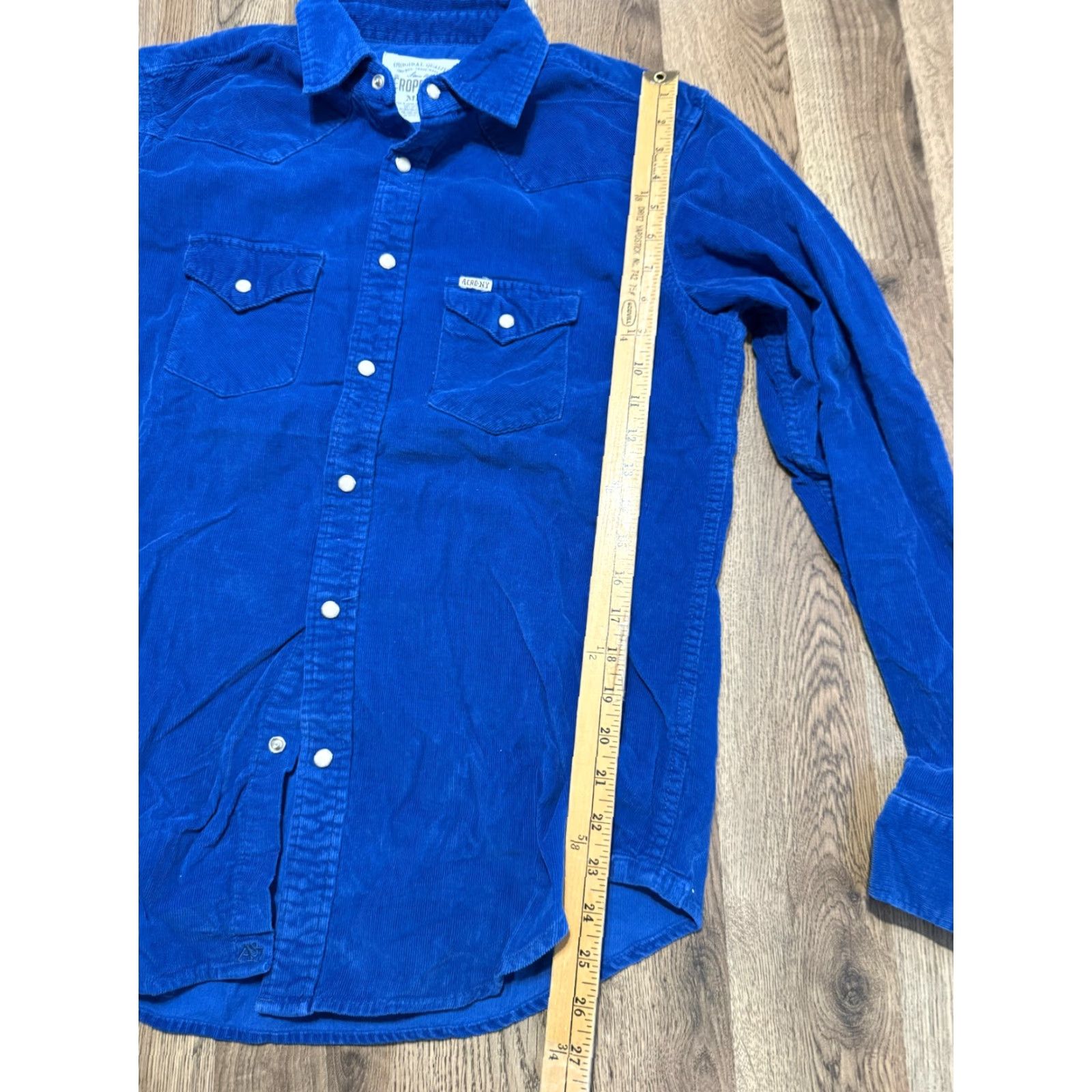 Aeropostale AeroPostale Shirt Men’s Size Medium Blue Long Sleeve Button-Up Shirt Pockets Size US M / EU 48-50 / 2 - 7 Thumbnail