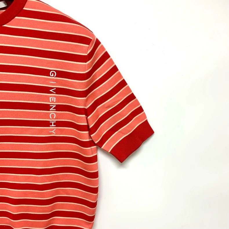 Givenchy Givenchy Classic Striped Logo Knitted Short Sleeve 2506-Nex Size US XS / EU 42 / 0 - 6 Thumbnail