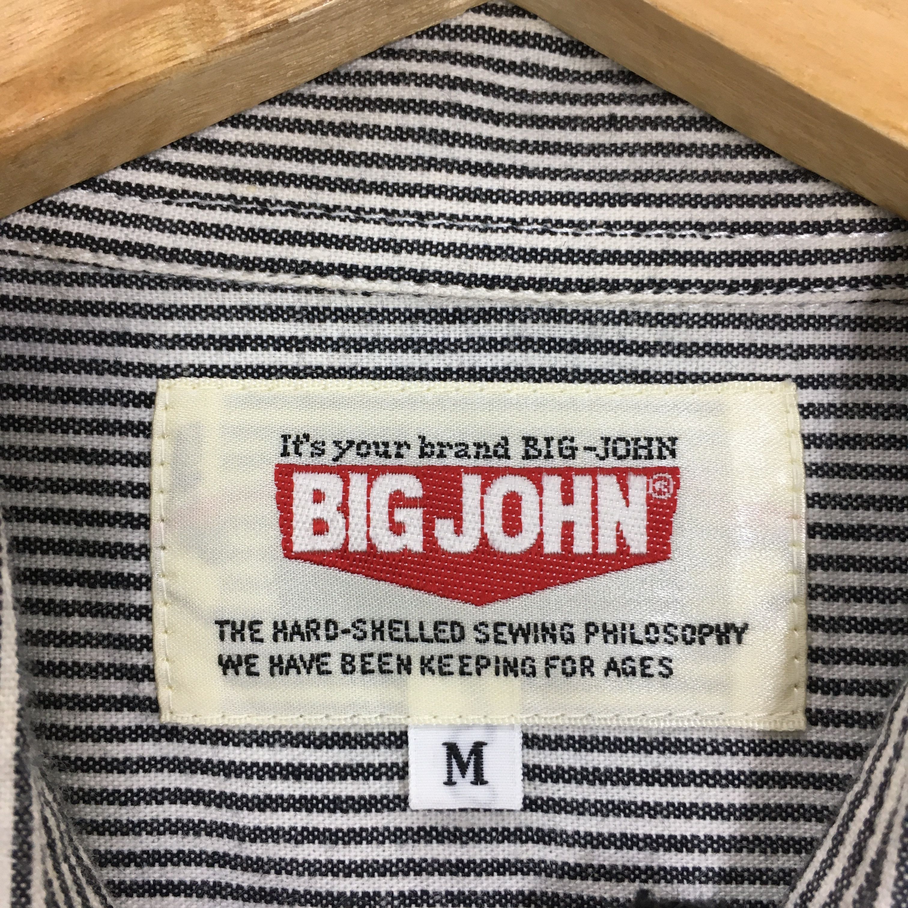 Big John × Mister Freedom Vintage Big John Hickory Work Shirt Medium Size US M / EU 48-50 / 2 - 6 Thumbnail